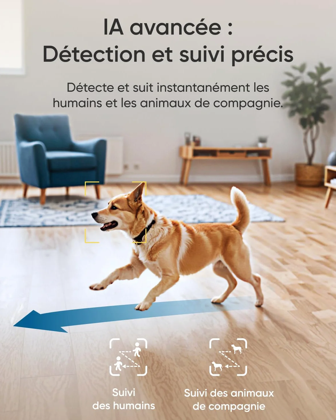eufy Security Camera Interieure E30, caméra de Surveillance 4K UHD, Rotation 360° et Inclinaison, Vision Nocturne en Couleur, détection par IA, Suivi Automatique, Fonctionne avec Homekit