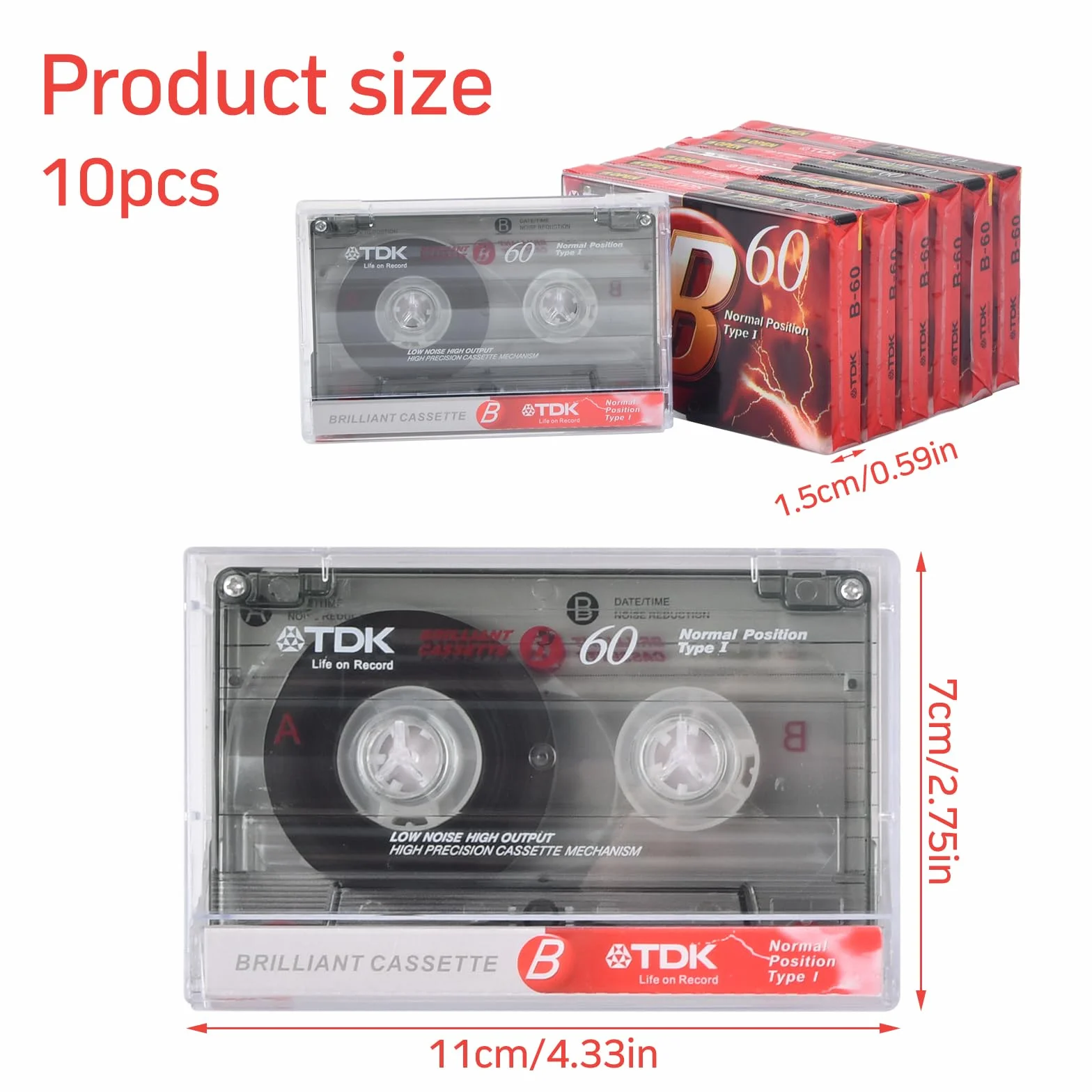 Cassettes Audio Vierges Haute Performance Faible Bruit pour Enregistrement Conférences Séminaires