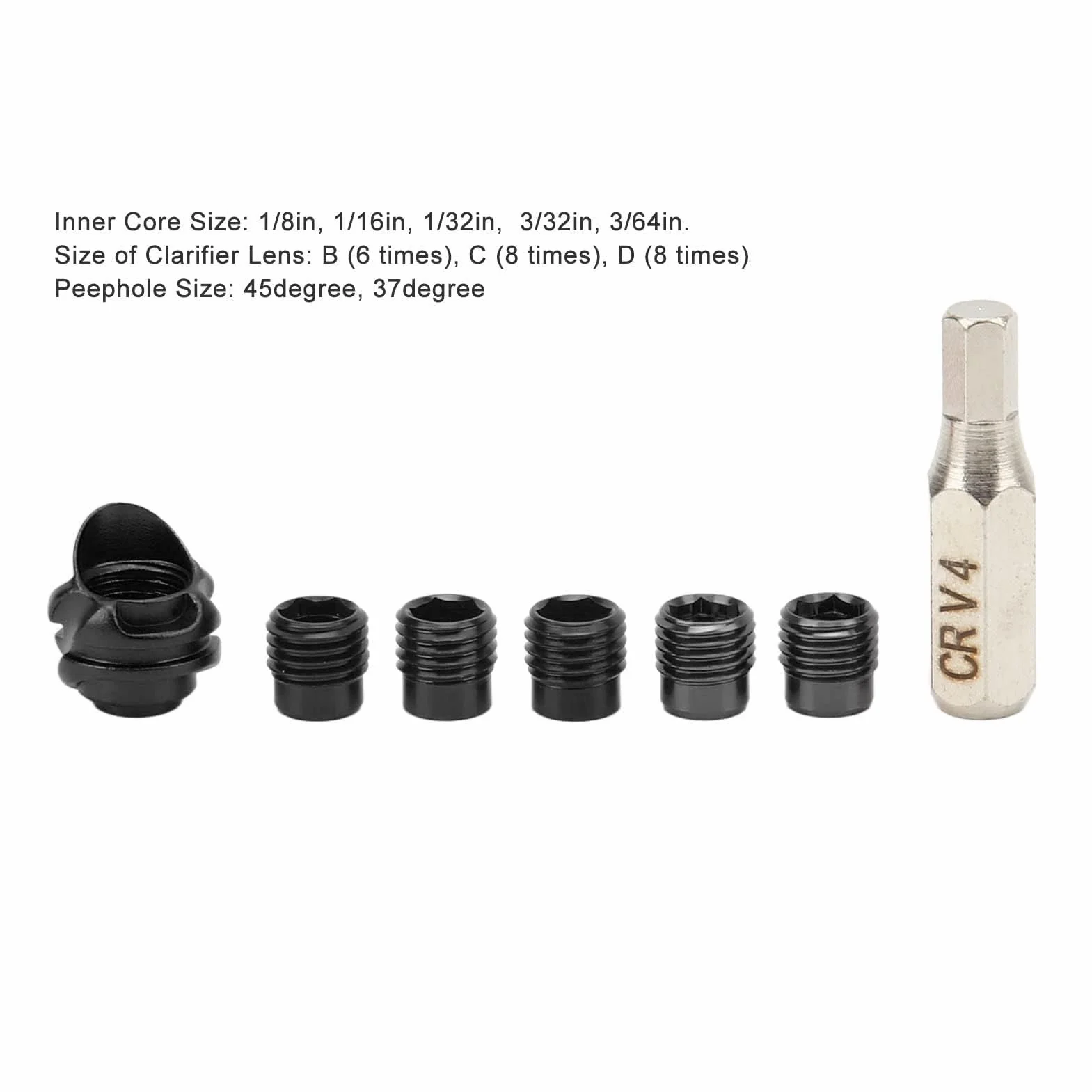 Viseur à Arc CNC Aluminium Noyau Remplaçable Lentille 6x8 Chasse Noir