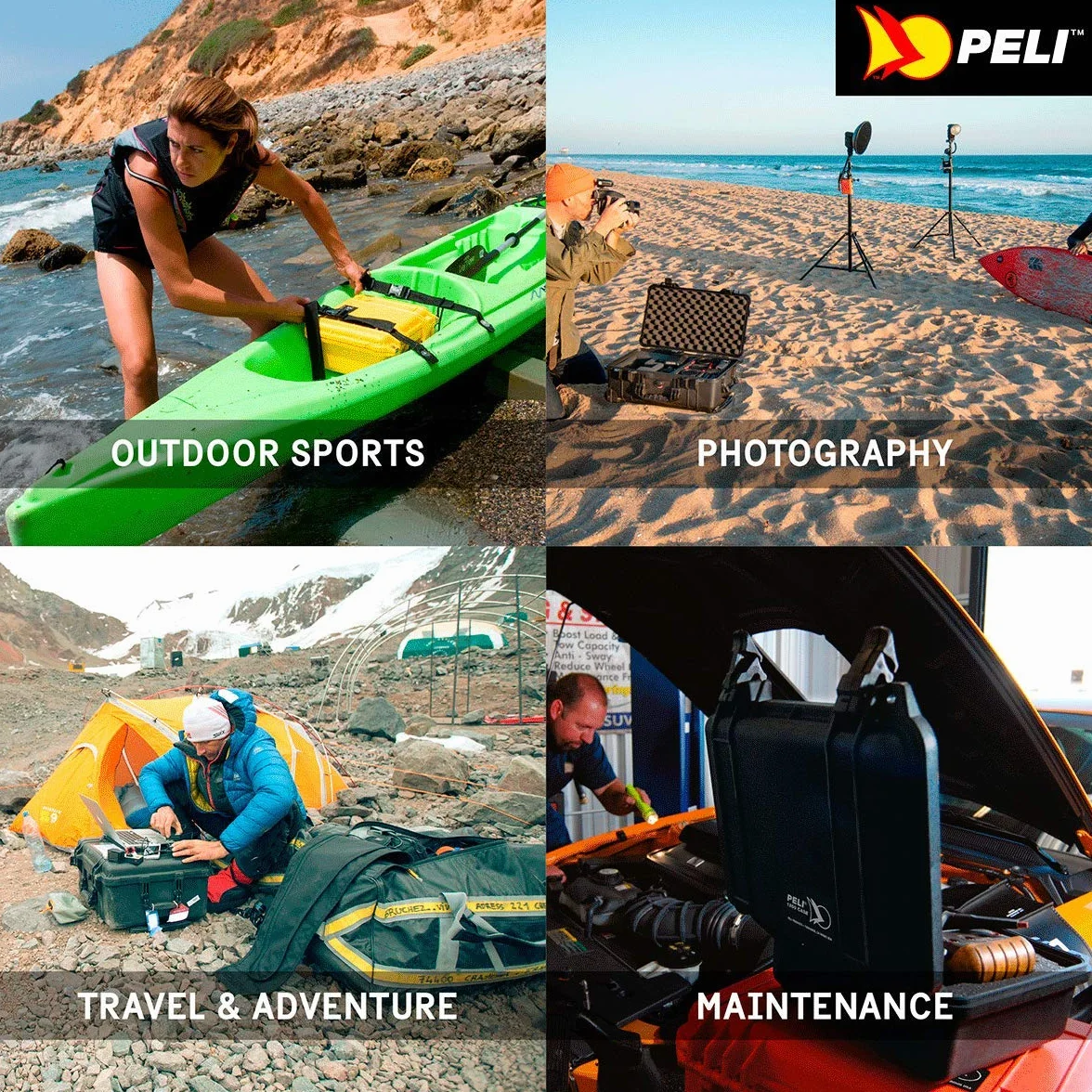 PELI 1120 Valise de Protection étanche pour Les Instruments électroniques, IP67 étanche à l'eau, capacité de 2L, fabriquée aux États-Unis, avec Insert en Mousse Personnalisable, Couleur: Orange