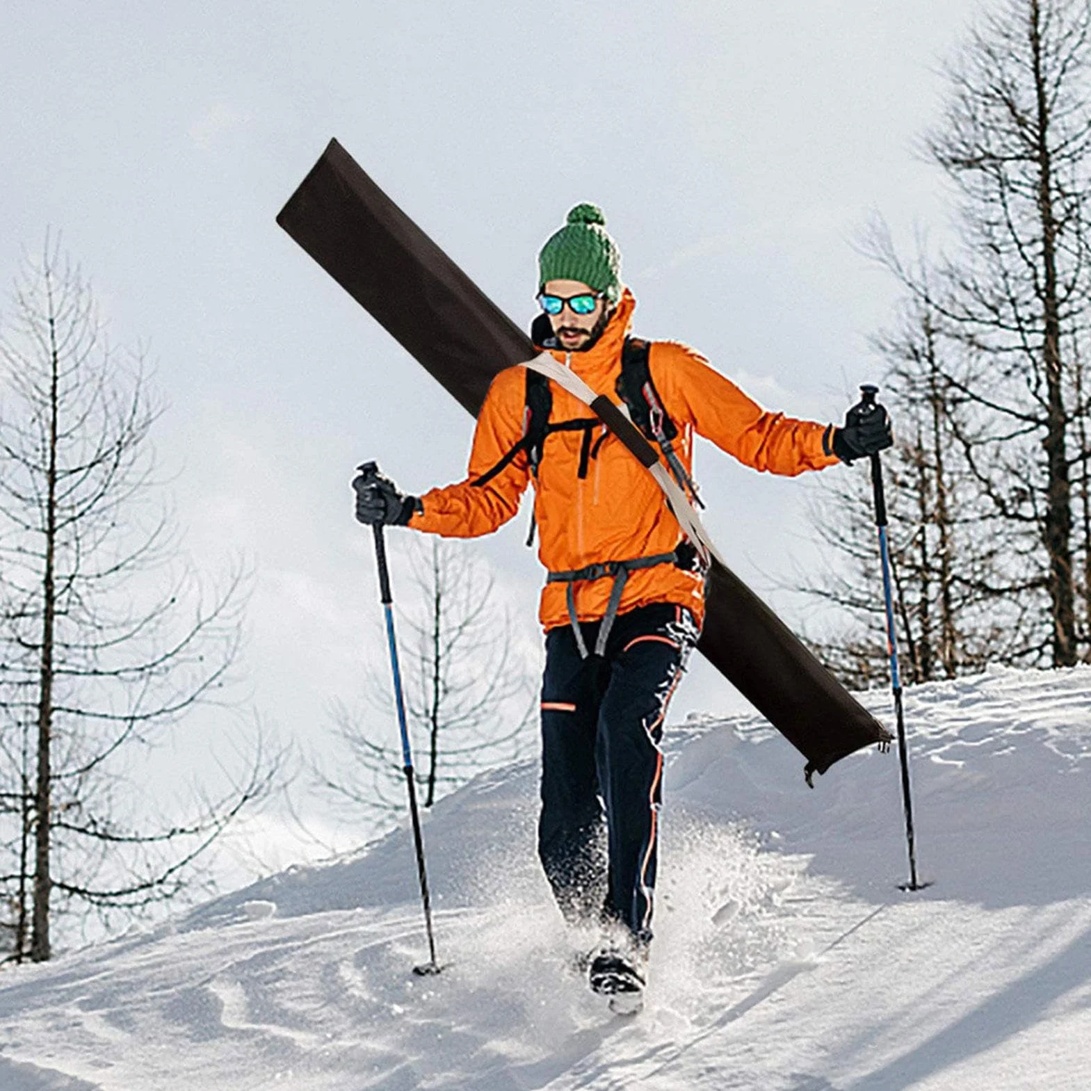 Sac De Transport Ski Rembourré Voyage Avion - Housse À Skis Paire Et Bâtons Homme Femme