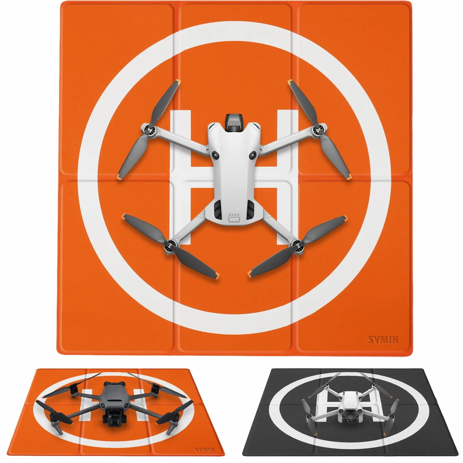 SYMIK LP500 Drone Landing Pad, 50cm(20”) Tapis D'atterrissage pour drone Double Face étanche (2 x 3) pour DJI Mini 4 Pro, Mini 3 Pro, Mavic Mini 2, Mini SE, Air 3S/Air 3/Air 2S/Mavic Air 2, Mini 4K