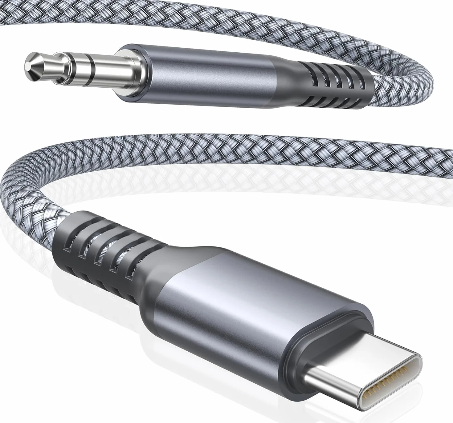 Elebase Câble USB C vers Jack 3.5mm 1.2M Adaptateur Audio pour iPhone 17 16 Pro Max, Samsung Galaxy S26 S25 S24