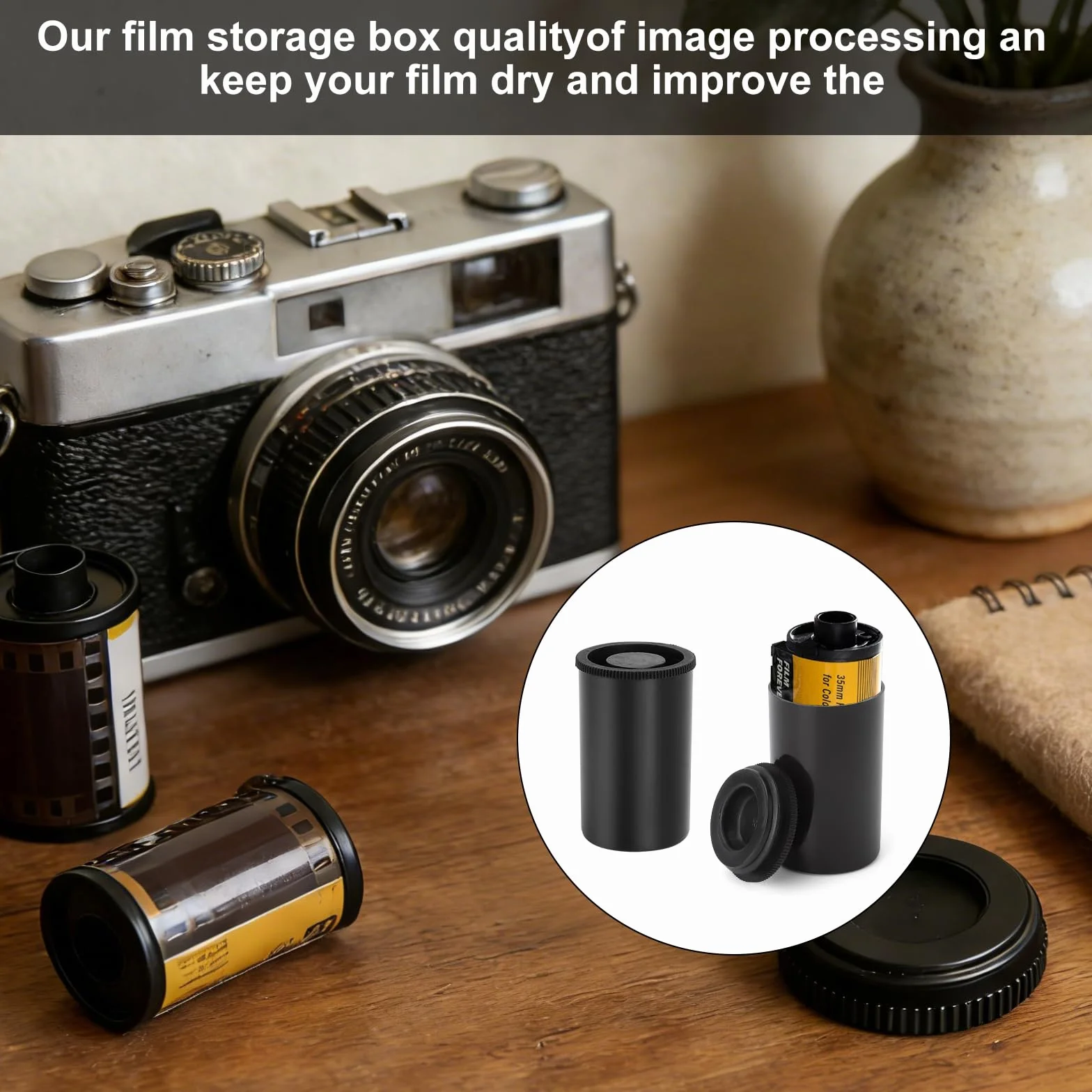 Boite Pellicule avec Couvercle 30 Pièces Noir, Boite Pellicule Plastique Rangement, Boite Pellicule Film 35mm, Petite Boite Plastique avec Couvercle pour Rangement Petites Pièces DIY