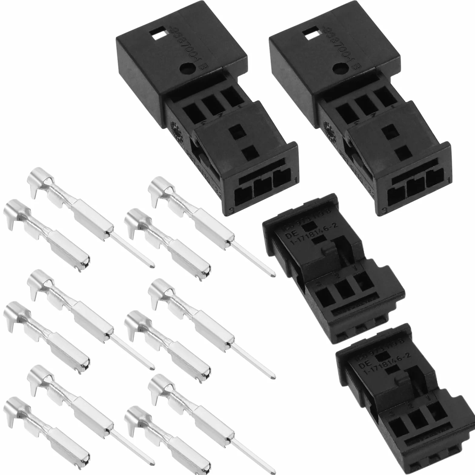 Create idea 2 Sets Fiches de Voiture à 3 Broches Connecteur Mâle/Femelle pour Haut-Parleur Automobile Composant de Capteur de Pluie 6905977 8377064 Compatible avec BMW en Plastique Métal