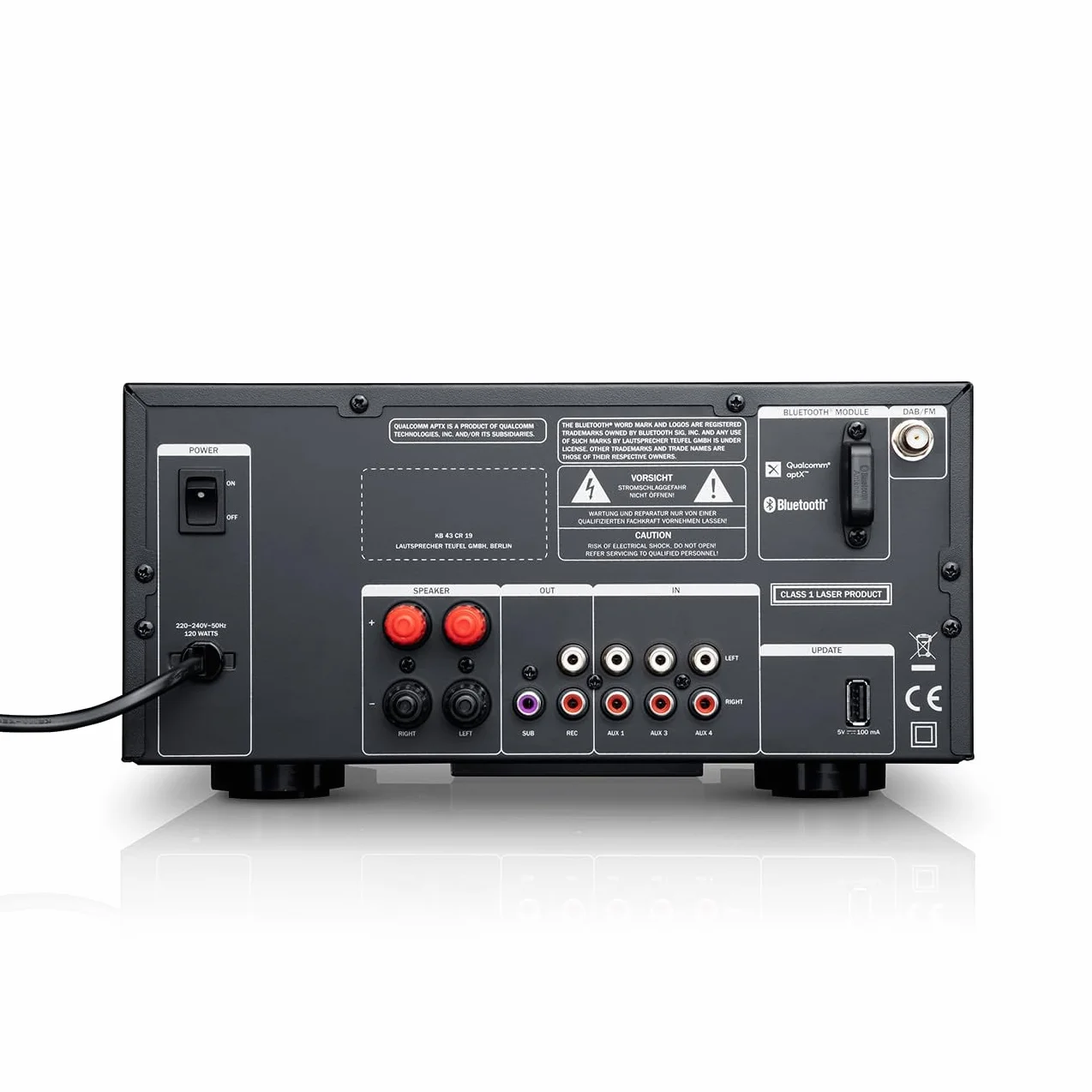 Teufel Ultima 20 KOMBO 2 Chaîne HiFi Stéréo Compacte CD Bluetooth USB Radio Numérique Dab+ FM Bass Reflex Noir