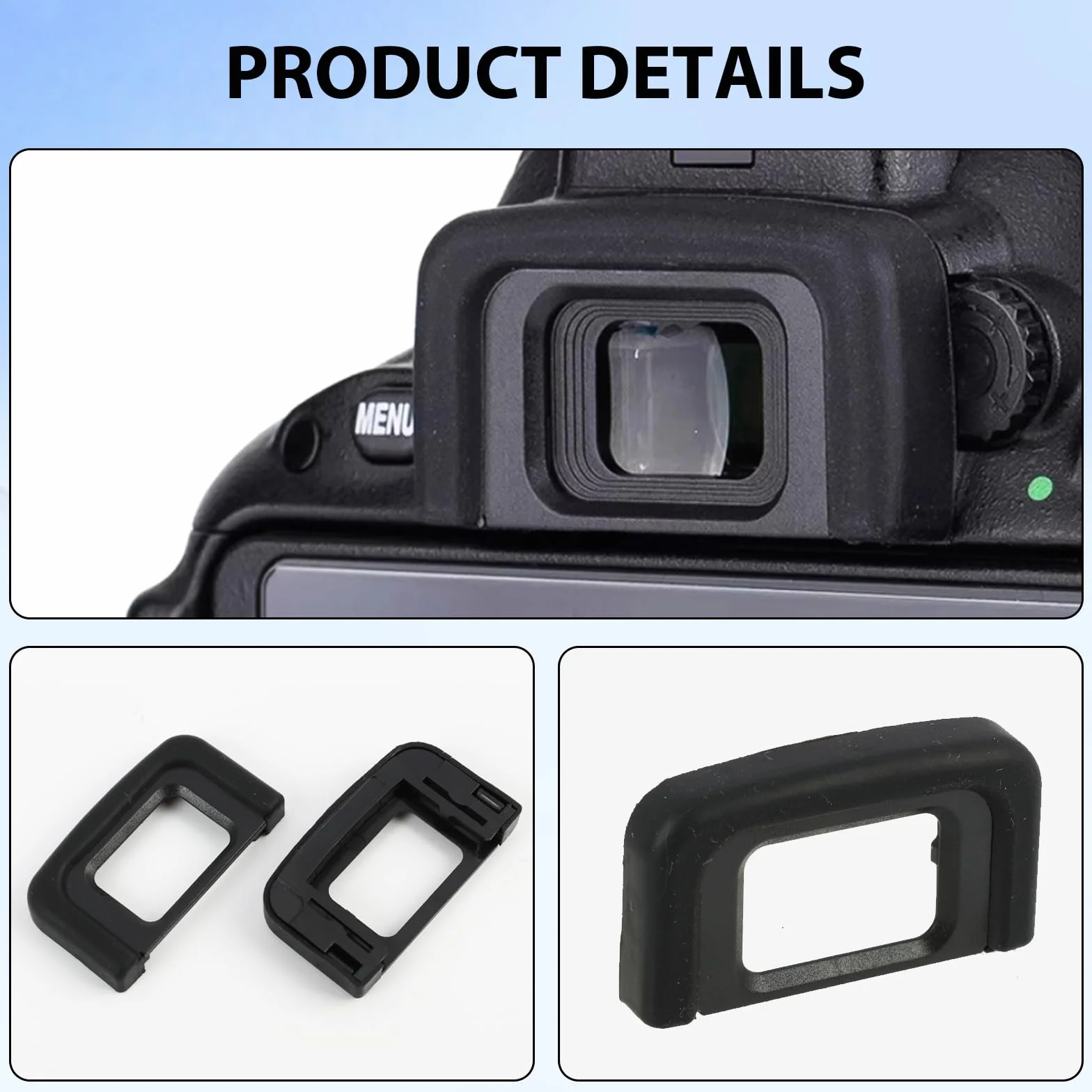 Oeilleton de Remplacement pour D5600, D5500, D5400, D5300, D5200, D5100, D5000, D3500, D3400, D3300, D3200, D3100, D3000 – Comprend 2 pièces, Remplacement DK-25