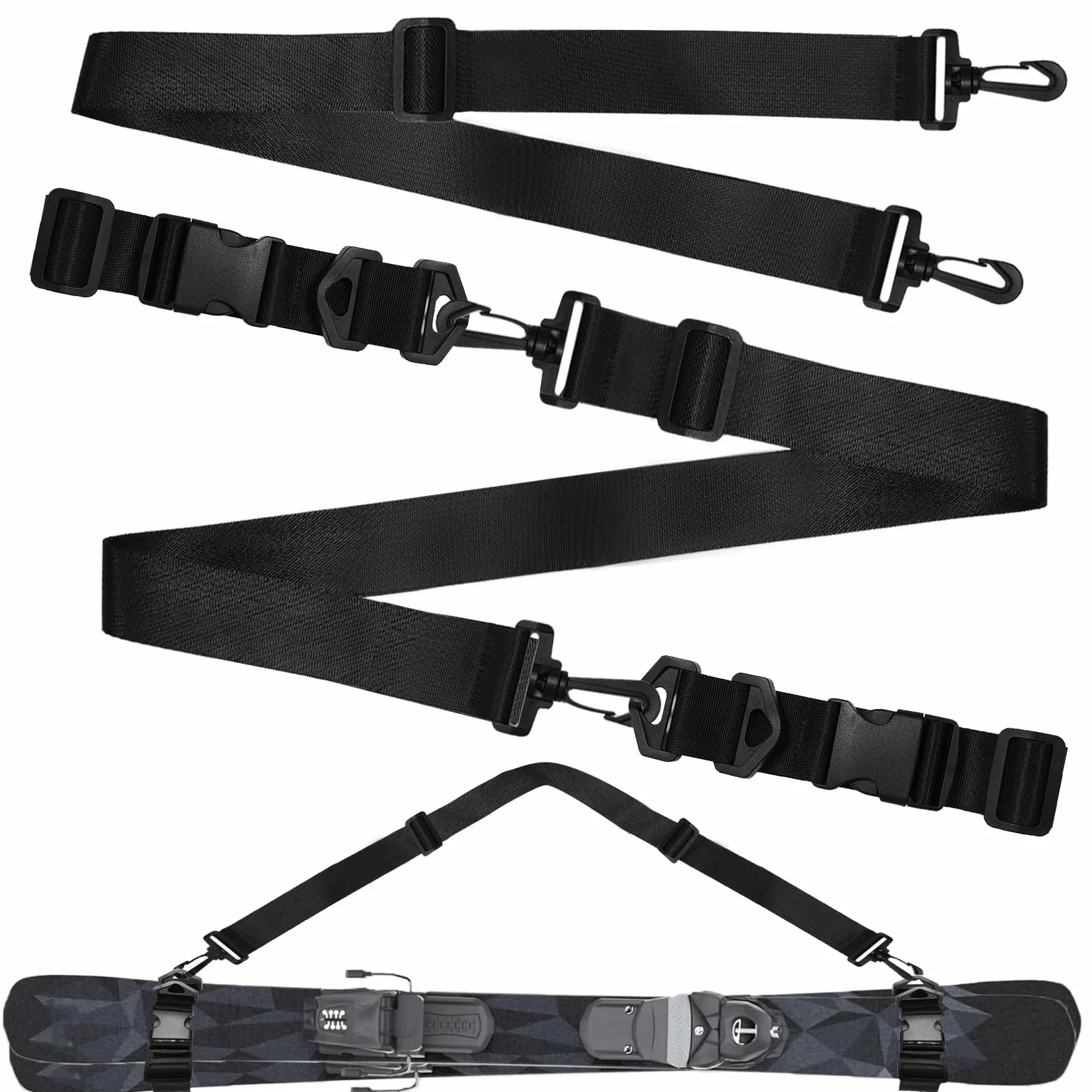Sangle de Ski Réglable, Porte-Ski, Bandoulière, Accessoires Ski
