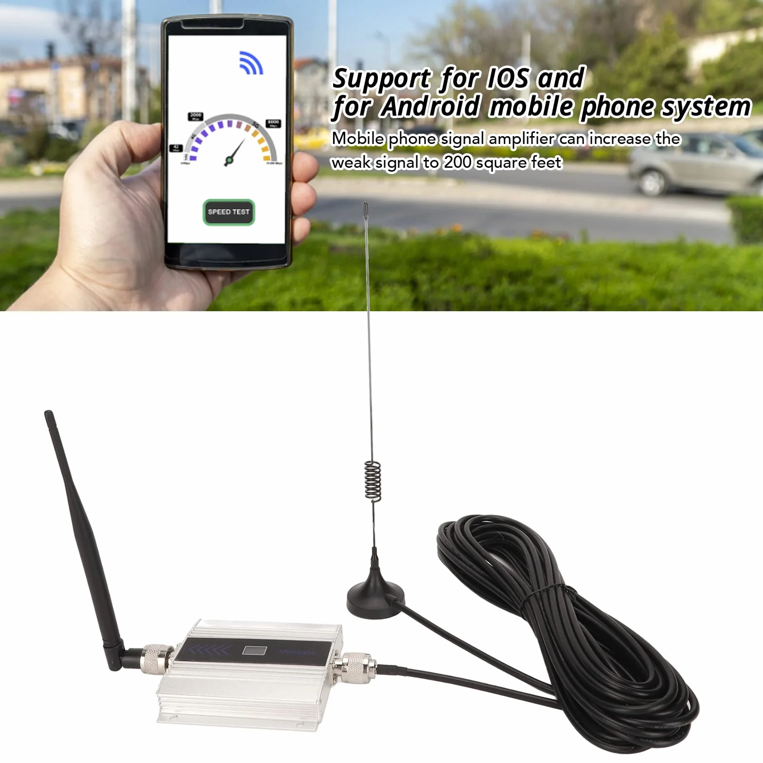 Amplificateur de Signal de téléphone Portable, répéteur de Signal de téléphone Portable 4G 3G 2G réduit Les appels Hors Ligne GSM DCS LTE B3 pour la Maison(#1)