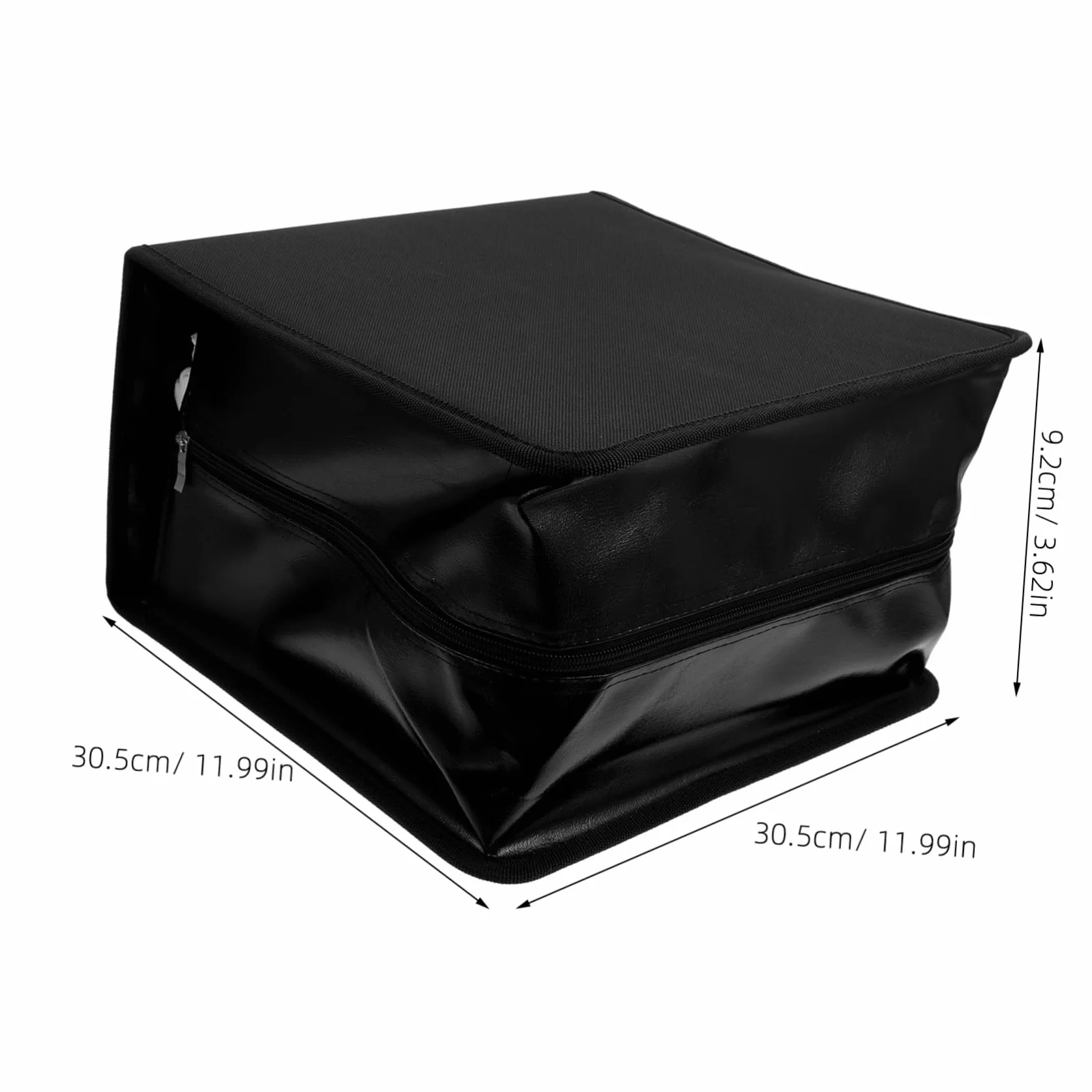 Amosfun Étui à CD Pu Grosse Capacité 500 Disques Portable avec Poignée pour Voiture et Maison, Classeur de Rangement Noir Résistant à L’usure, Protection Poussière et Humidité