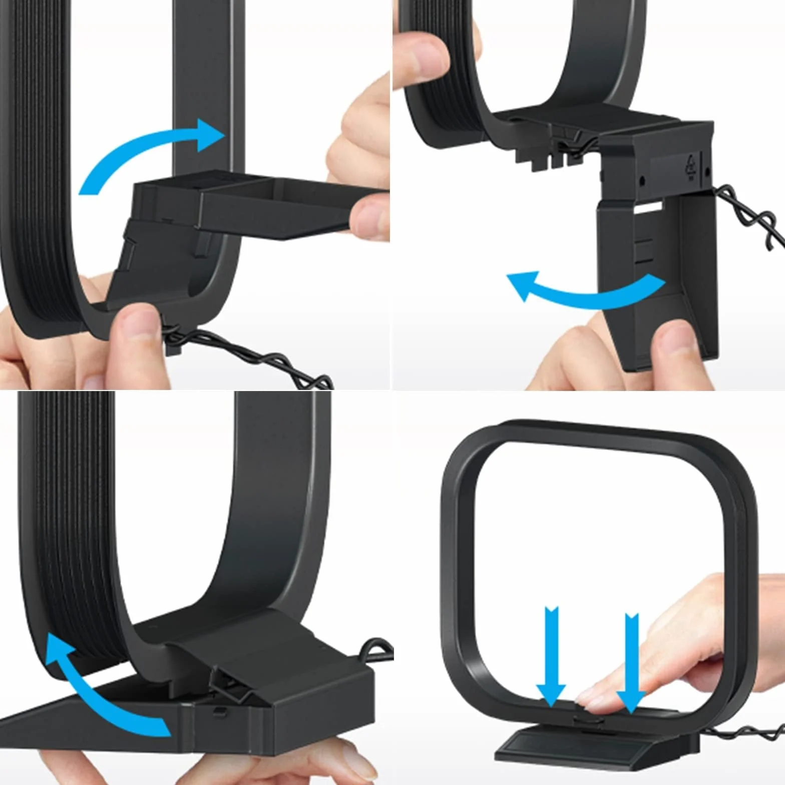 Bingfu Antenne Radio AM Cadre avec 2 Broches Fil Nu Antenne Chaine HiFi Intérieur Compatible avec Denon Pioneer Onkyo HiFi Récepteur Stéréo Bluetooth AV Audio Système Cinéma Home