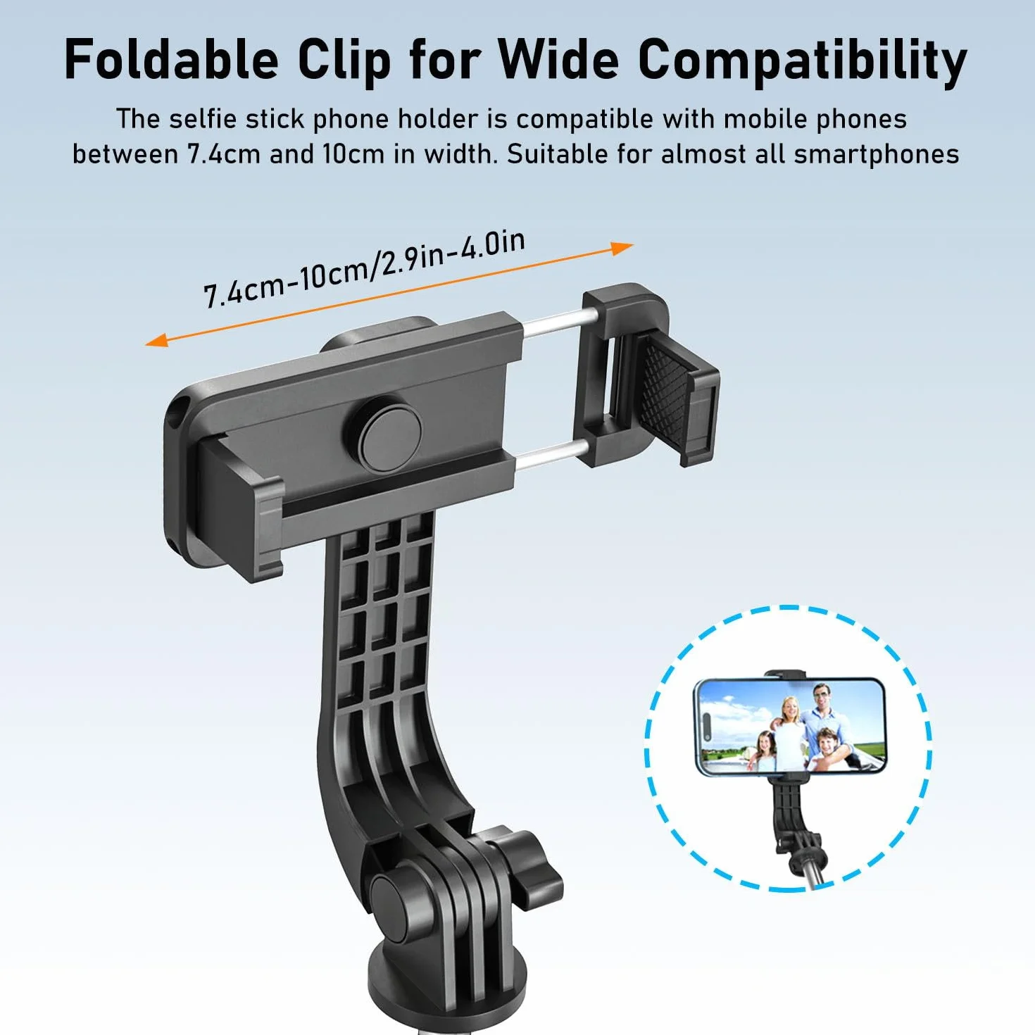 Perche à Selfie,Trépied Smartphone,125CM Extensible Selfie Stick Trépied de Téléphone avec télécommande détachable et trépied Stable,Compatible avec Samsung/iPhone/Huawei