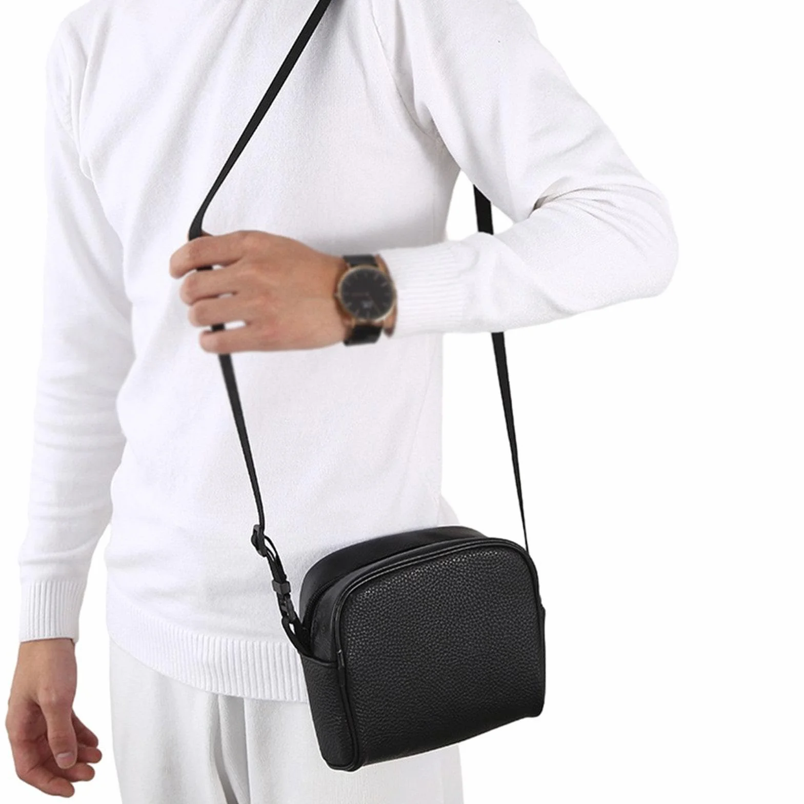 Étui de Rangement pour Jumelles, Accessoire Portable en Cuir PU résistant, Fermeture éclair Fluide, Indispensable pour Les Professionnels.