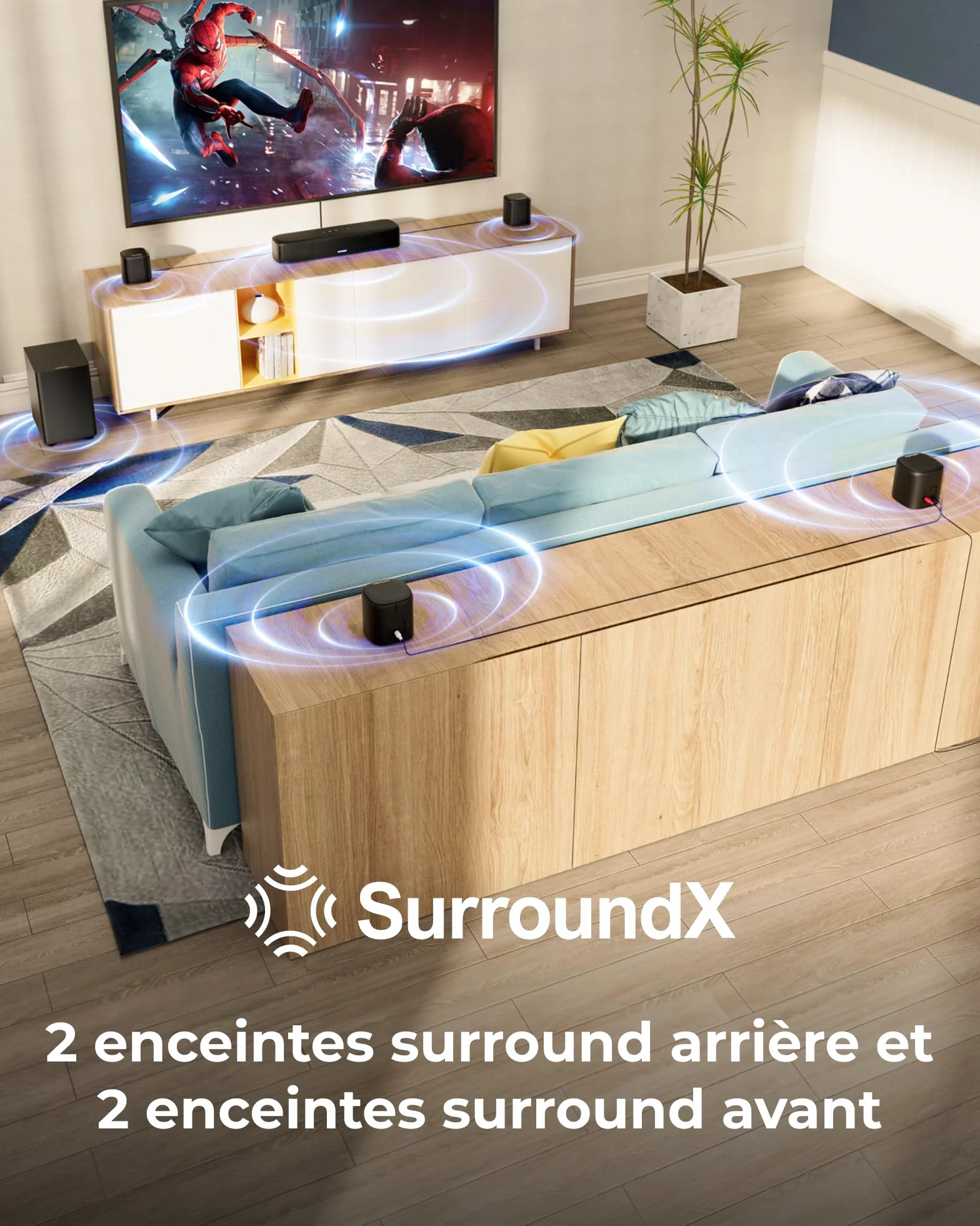 ULTIMEA Aura A40 Pro 7.1ch Barre de Son TV Surround 330W HDMI Arc Bluetooth 6.0