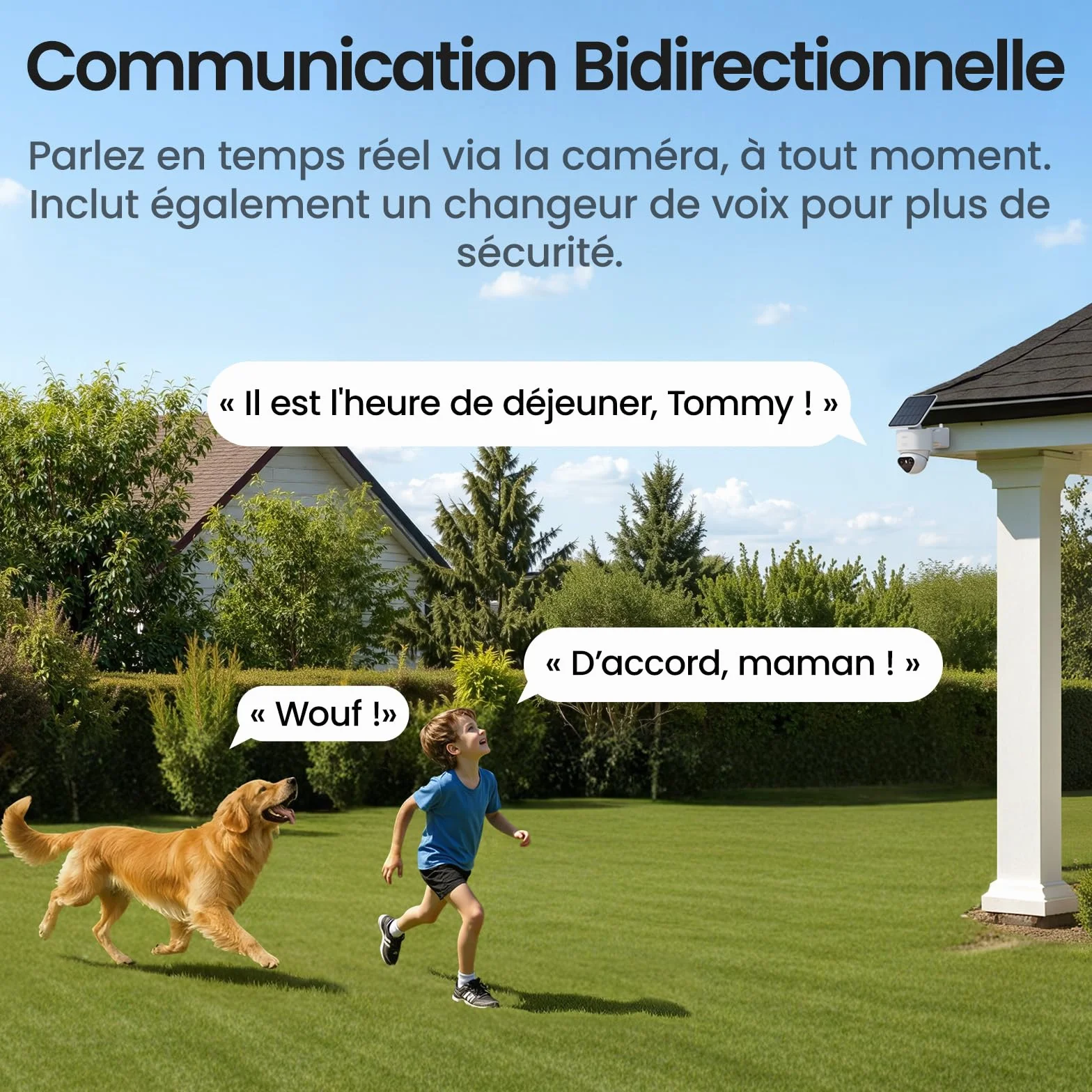 aosu 4K Caméra Surveillance WiFi Extérieure sans Fil,8MP Camera Exterieur Solaire,Vision Nocturne TrueColor,Triple Détection (PIR+Radar+IA),Suivi Automatique à 360°,Alarme Sonore et Lumineuse