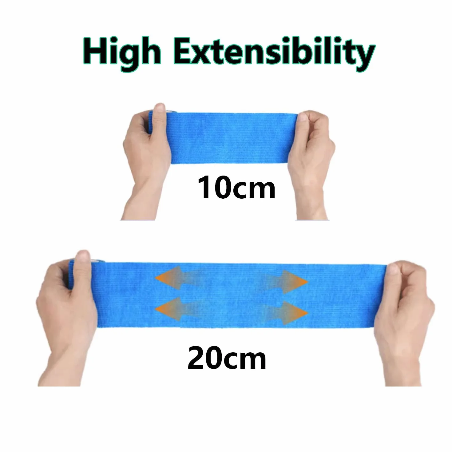 ANAMPION Bandage Autoadhésif 5cm x 4.5m Bande Cohesive pour Humains Animaux Chevilles Sports Noir 12 Rouleaux