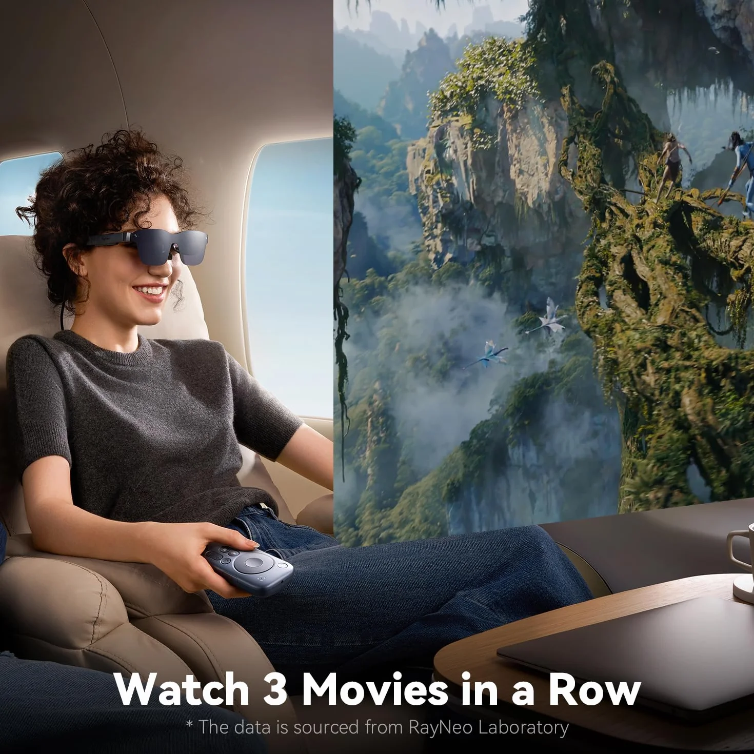 Pocket TV, appareil GTV portable certifié, compagnon pour lunettes RayNeo AR/XR (pas pour Netflix) compatible avec les lunettes RayNeo AR.