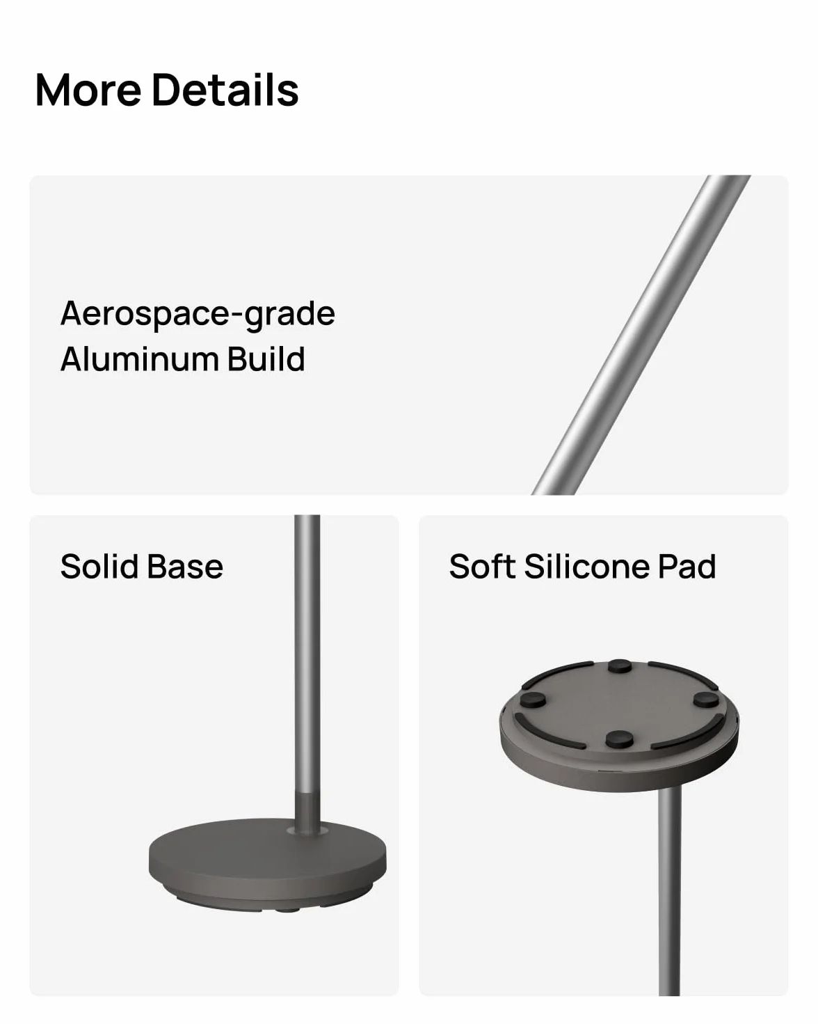 XGIMI Pied de Projecteur FloorStand Air – Alliage Aluminium Aérospatial, Socle 2,5kg | Compatible Horizon Série 20 | Ajustement d'angle | Gris