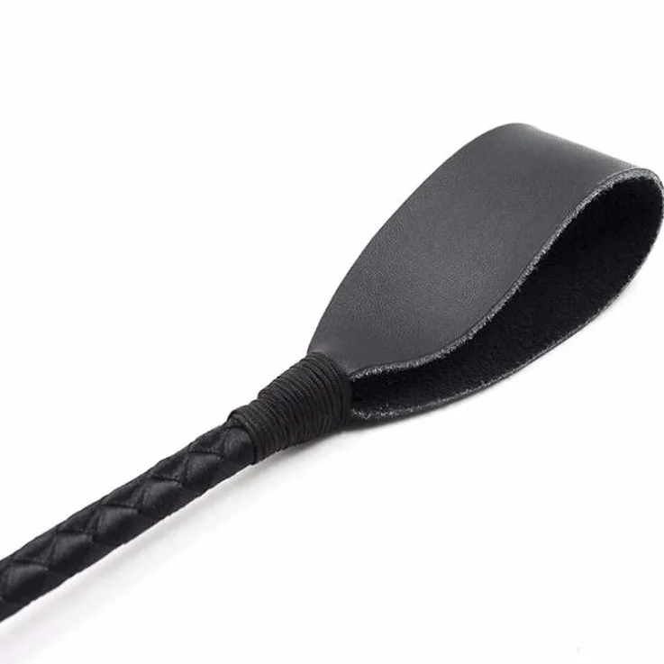 Cravache d'équitation 30 cm poignée antidérapante bâton compact