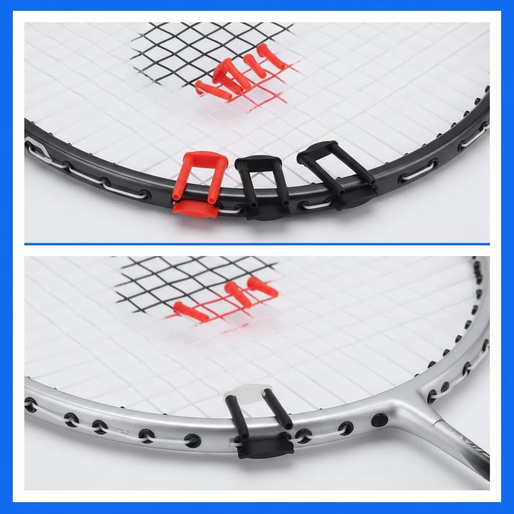 Ensemble d'Œillets de Badminton avec Protecteur de Corde Outils de Cordage Accessoires de Remplacement