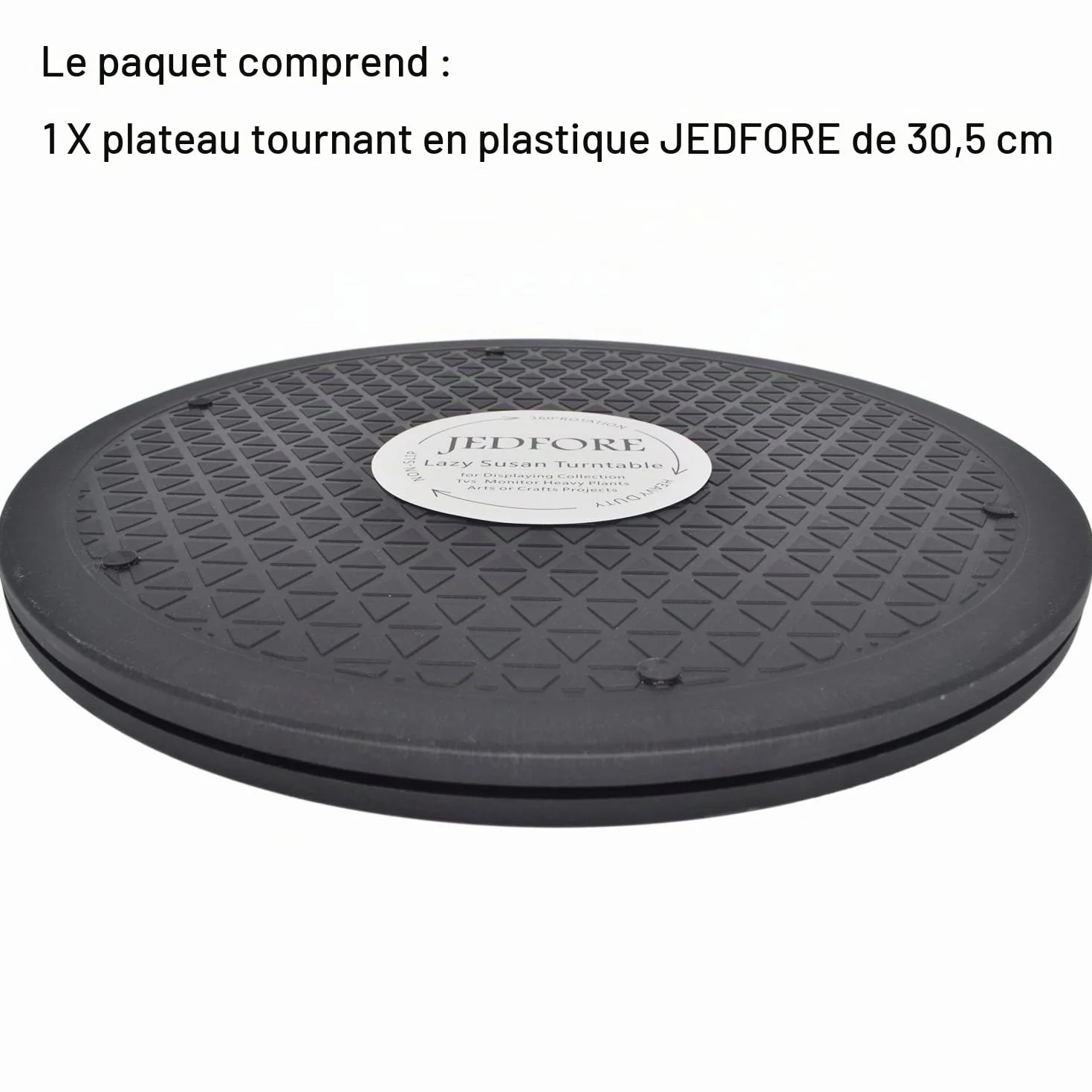 Plateau tournant à 360 degrés avec roulements à billes en acier, robuste et multifonction, pour grand téléviseur, écran d’ordinateur, 30,5 cm