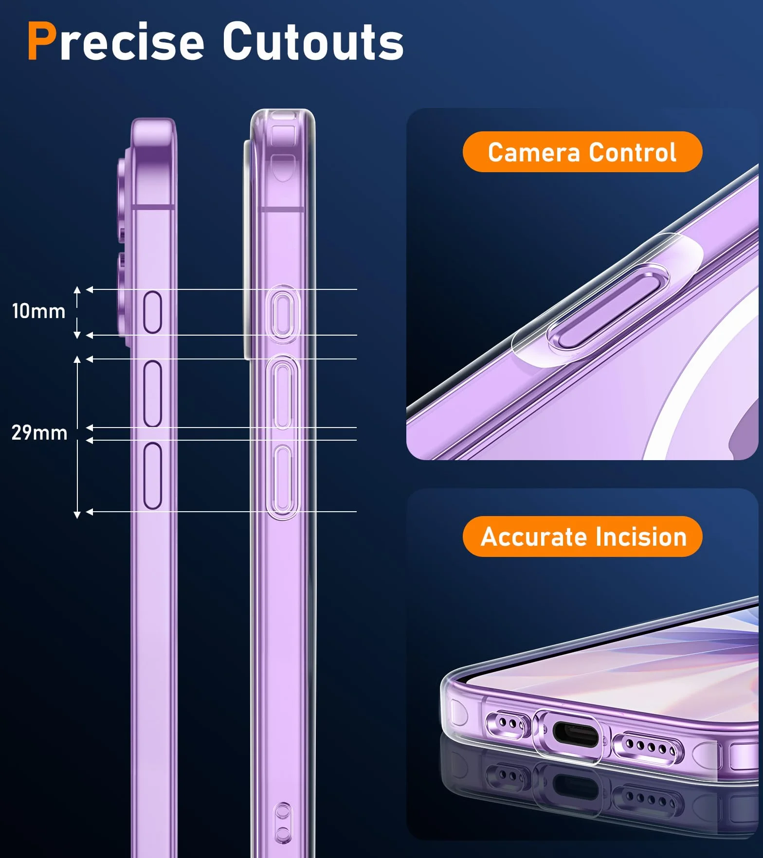 ivencase 5 in 1 Magnétique Coque pour iPhone 17 avec 2 Verres Trempés et 2 Caméra Protecteur, Compatible MagSafe Dos Anti Rayures Coque Antichoc TPU Bumper Coque pour iPhone 17 6,3" - Transparent