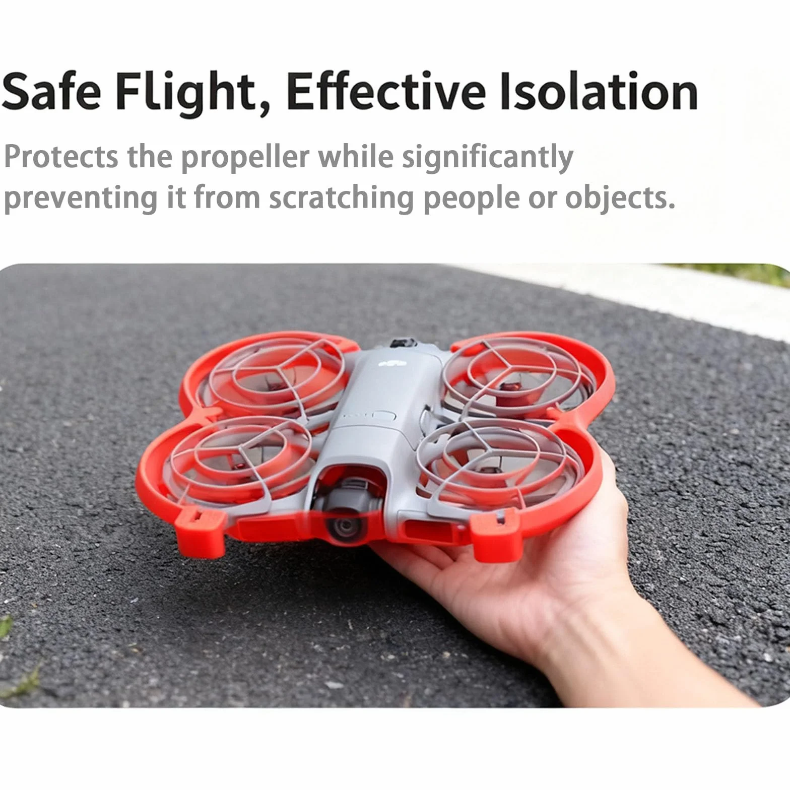 3en1 Protection Kit pour DJI Neo 2 Protection d'hélices+Train d'atterrissage+Transceiver Protecteur, Protection Anti-Collision Protecteur des hélices Drone Accessoires pour DJI Neo 2 (Orange)