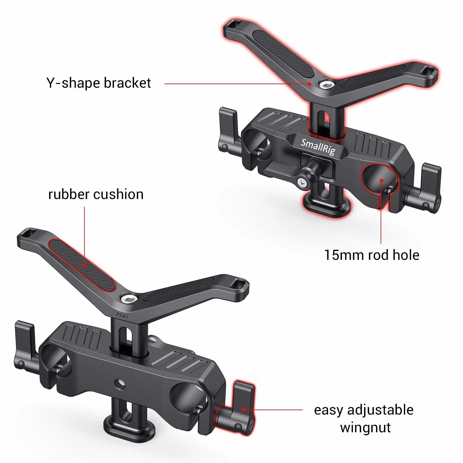 (Nouvelle Version) SMALLRIG Lens Support Bracket Objectif Support, Universel Soutien Objectif - 2680