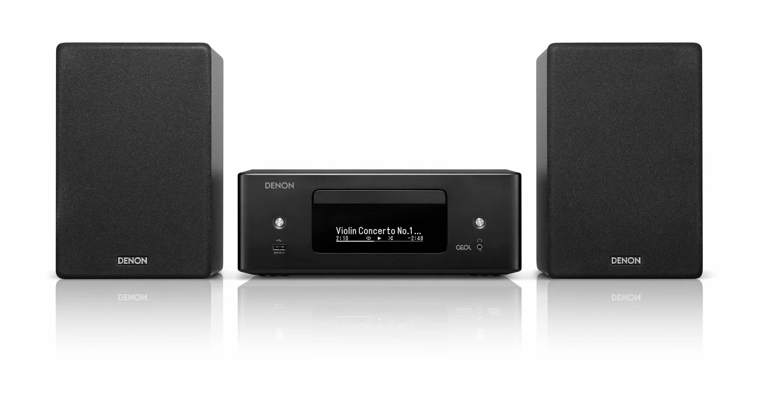 Denon CEOL N12DAB Système Tout-en-Un Lecteur CD Radio DAB/FM HDMI ARC HEOS Noir