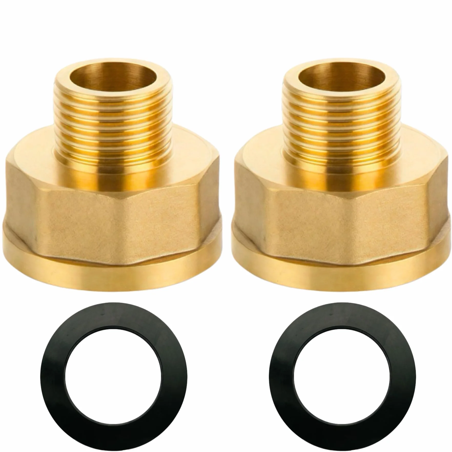 Réduction G1/2" à G1" en laiton,2 pièces Rallonge de réduction G1/2" extérieur(Ø20,3mm) x G1" intérieur(Ø30,5mm),Mamelon à manchon réduit F/M avec joint en caoutchouc