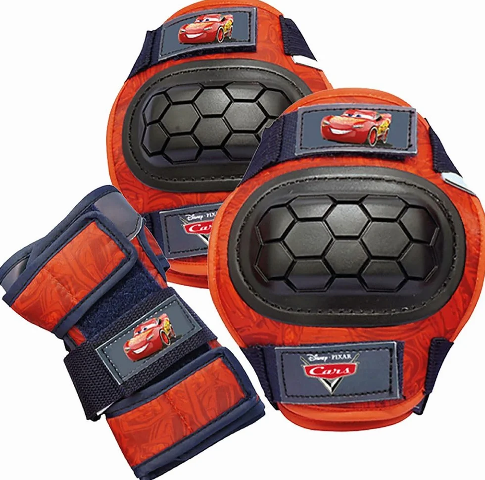 Tataway Kit Disney Cars Enfants coudières genouillères protège-Poignets Sports roulettes Skateboard trottinette Taille XS 3-6 Ans