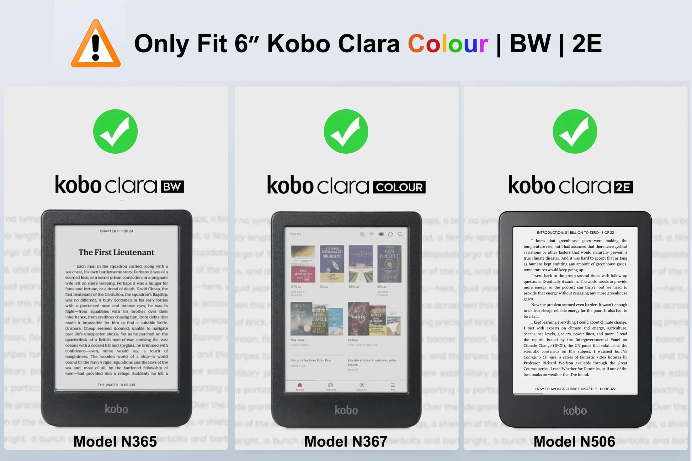 Tenano Étui en Tissu pour Kobo Clara Colour/BW/2E, Tolino Shine Colour/Shine 5/4, Housse de Protection avec Fonction Veille/Réveil Automatique, Agave Noir
