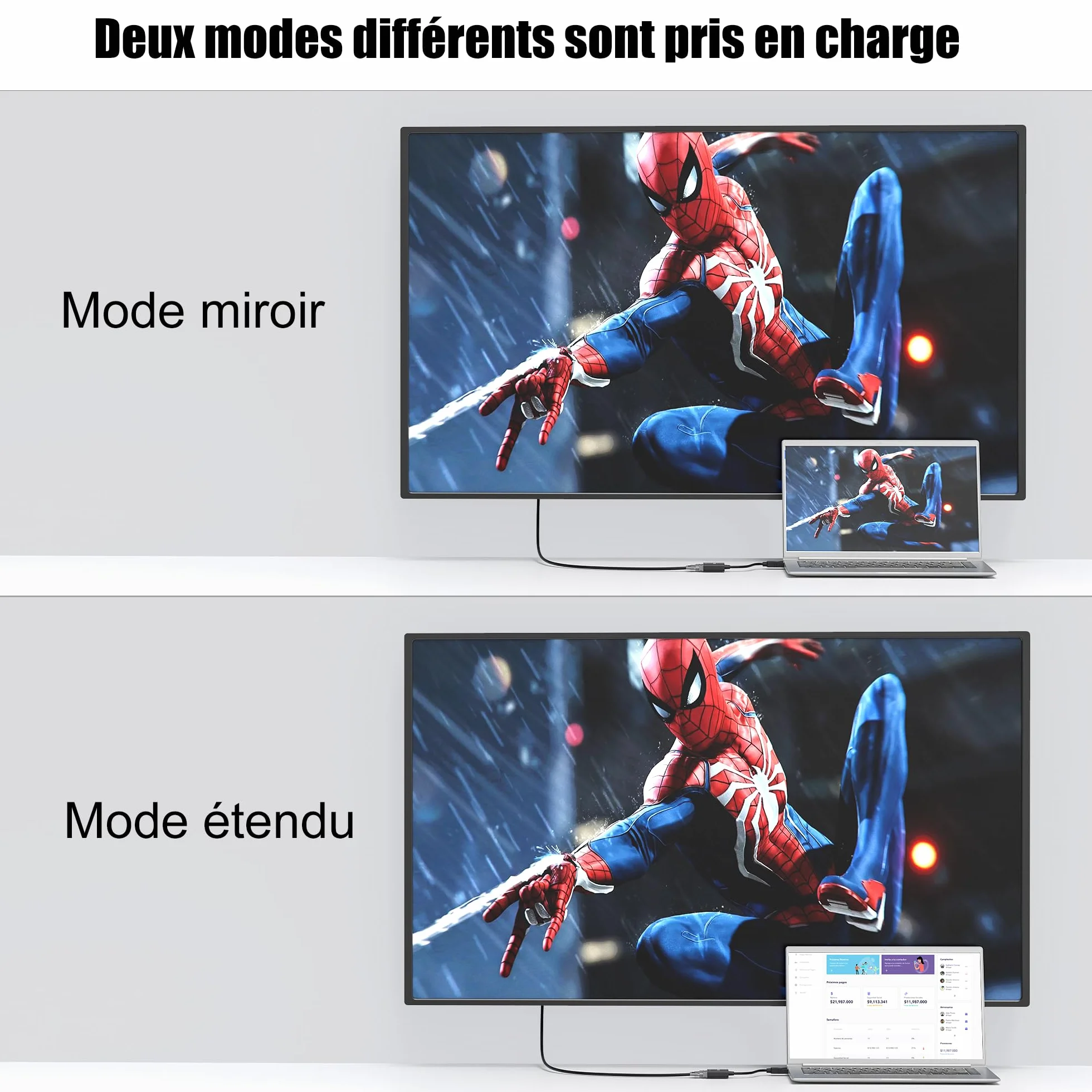 ICZI Adaptateur DisplayPort vers VGA 1080P,Convertisseur DP Mâle vers VGA Femelle Full HD Noir pour PC,TV,Ecran,Projecteur
