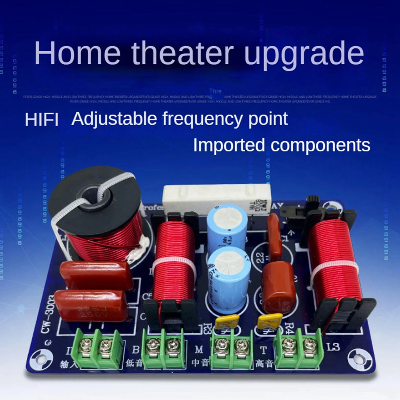 4 unités 3 voies 250 W 850/5200 Hz diviseur de fréquence DIY haut-parleur filtre circuit aigus graves médias HiFi stéréo Audio Crossover