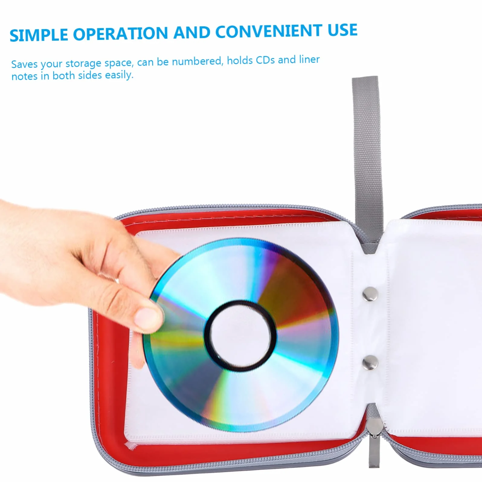 PRETYZOOM Étui de Rangement pour CD Pochette pour DVD Grande Capacité Housse CD Zippée pour Ranger Vos Disques