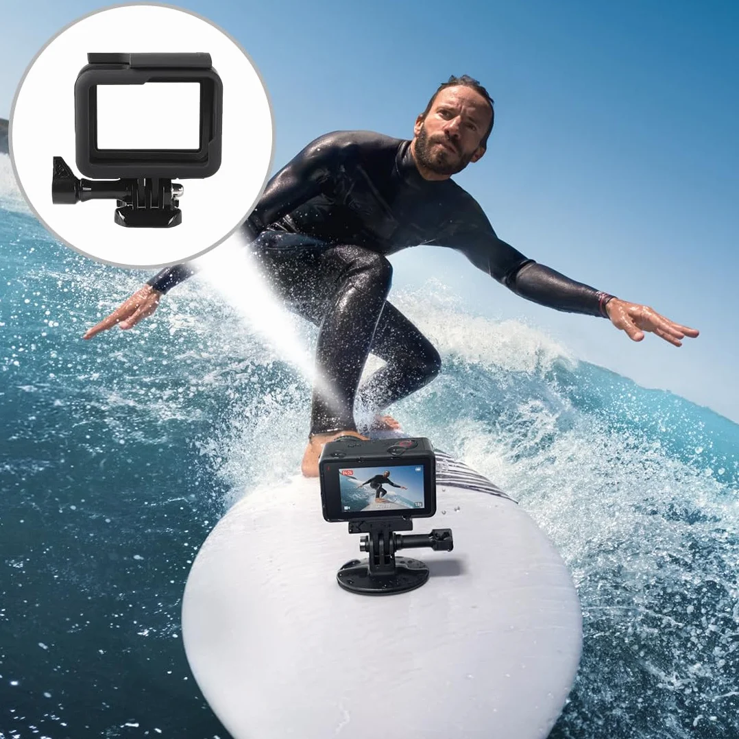 Cadre Boîtier Protection Compatible GoPro Hero7/6/5 Coque Bordure avec Prise Vis Amovible Noir
