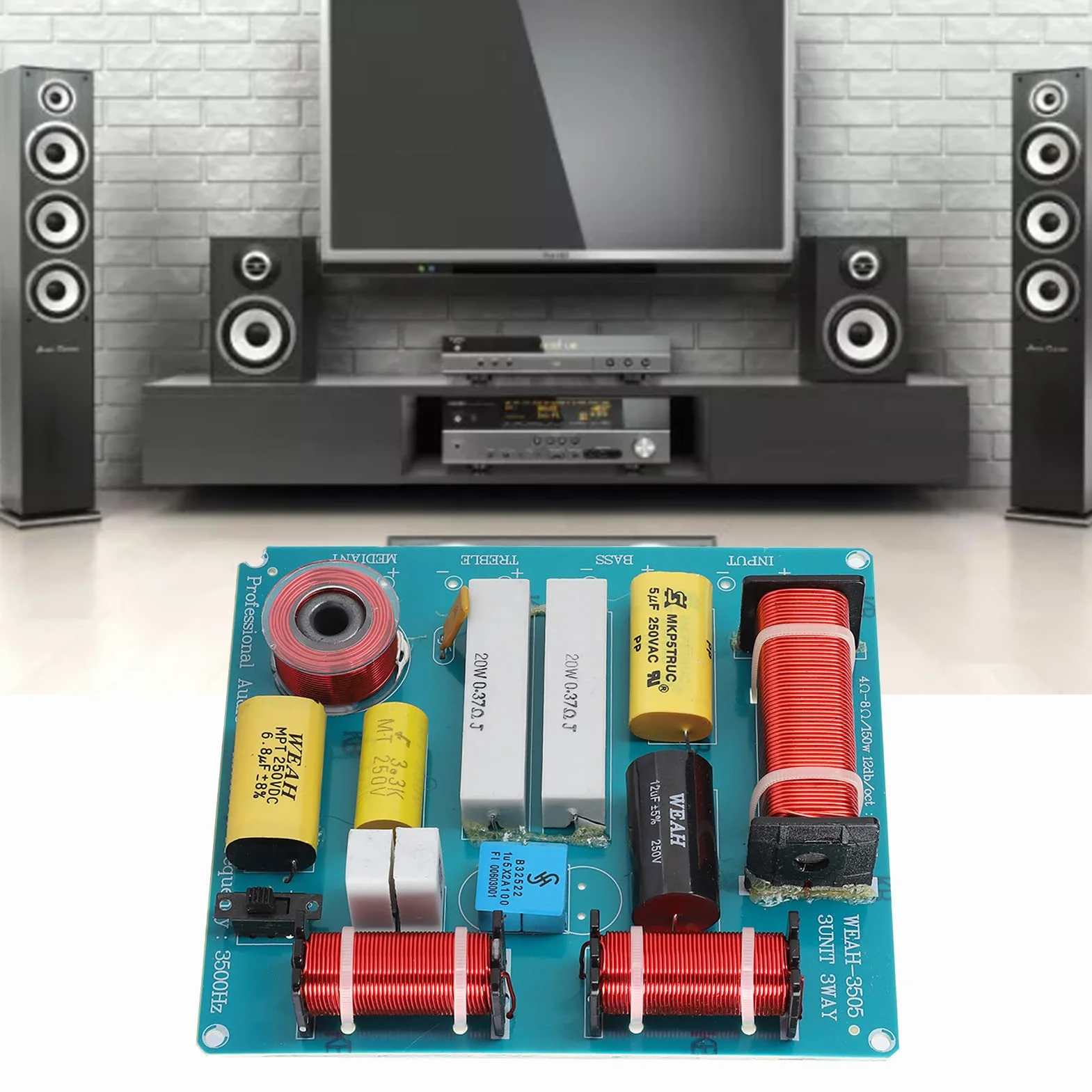 Diviseur de fréquence audio 3 voies crossover 300 W pour haut-parleurs KTV DIY