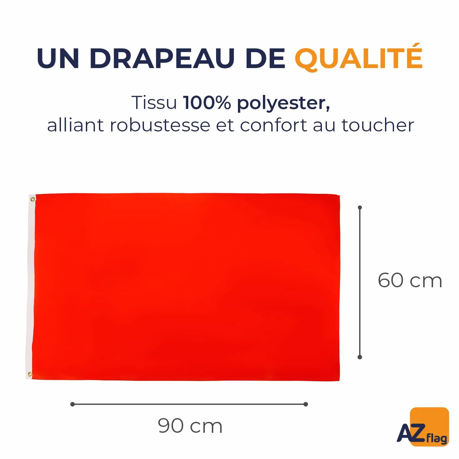 AZ FLAG Drapeau Commissaire de course Rouge 90x60 cm Polyester Oeillets Métalliques