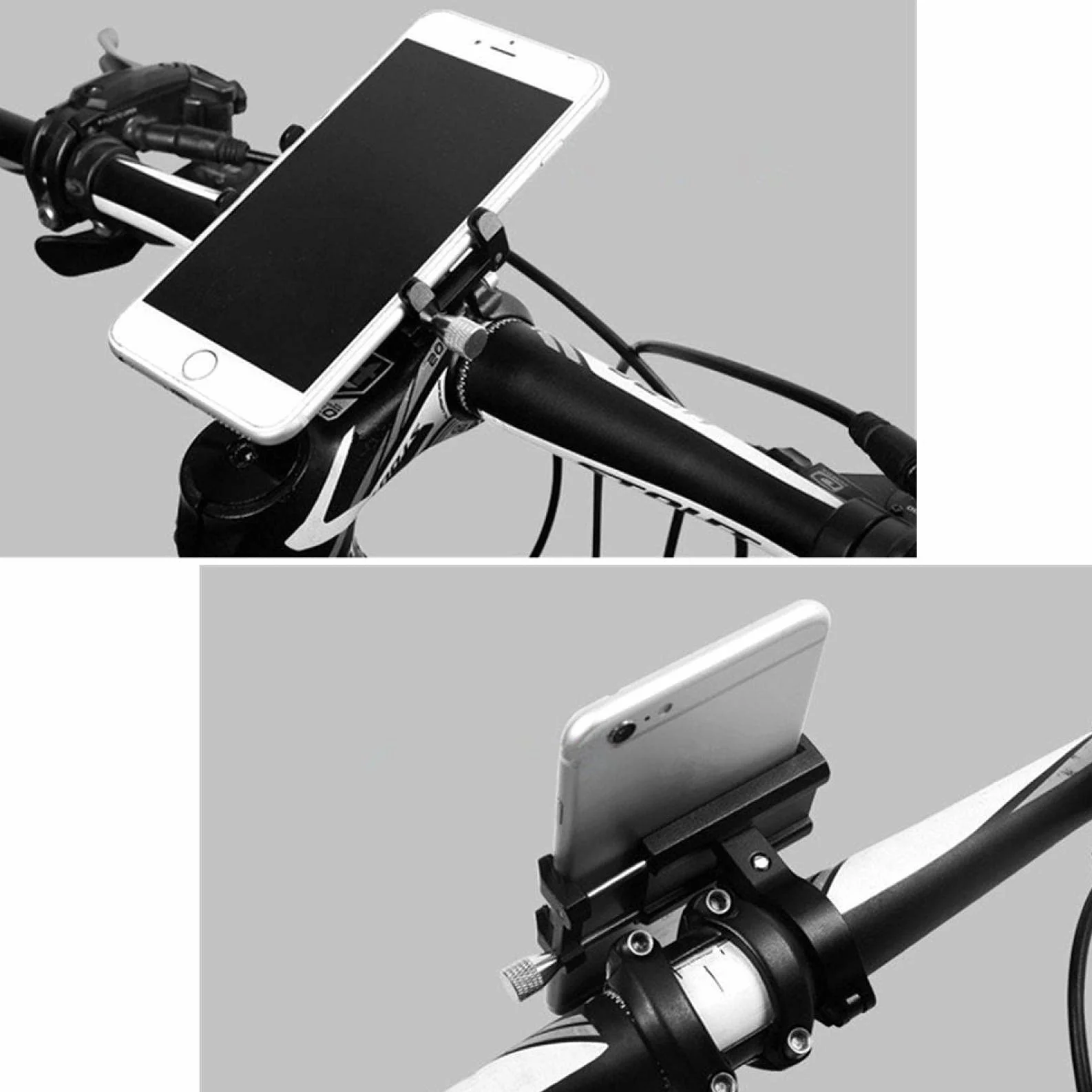 Support TéLéPhone De VéLo, Support TéLéPhone De Moto - Support Guidonavec 360° Rotation pour Iphone 12, 11 Pro, XS Max, X, XR, 8, 7, 6S, Samsung S10 S9 S8, Huawei, 4.0-6.5 Pouces Smartphones (Noir)