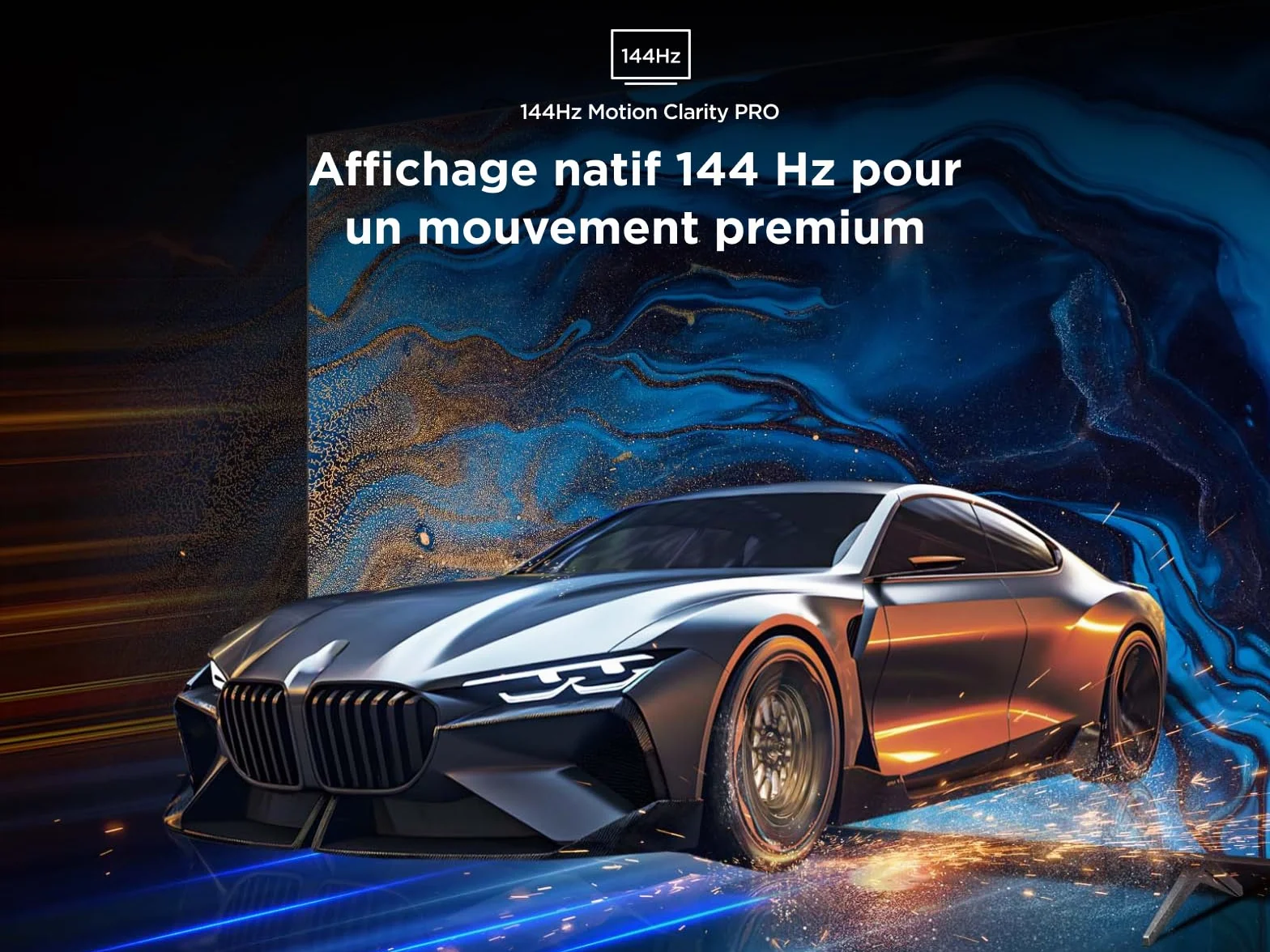 TCL 75Q6C QD-Mini LED TV, 4K HDR Premium 1000nits, Smart TV alimenté par Google (Dolby Vision IQ et Atmos, système Audio Onkyo 2.1, Motion Clarity Pro 144Hz, Game Master, contrôle Vocal Mains Libres)