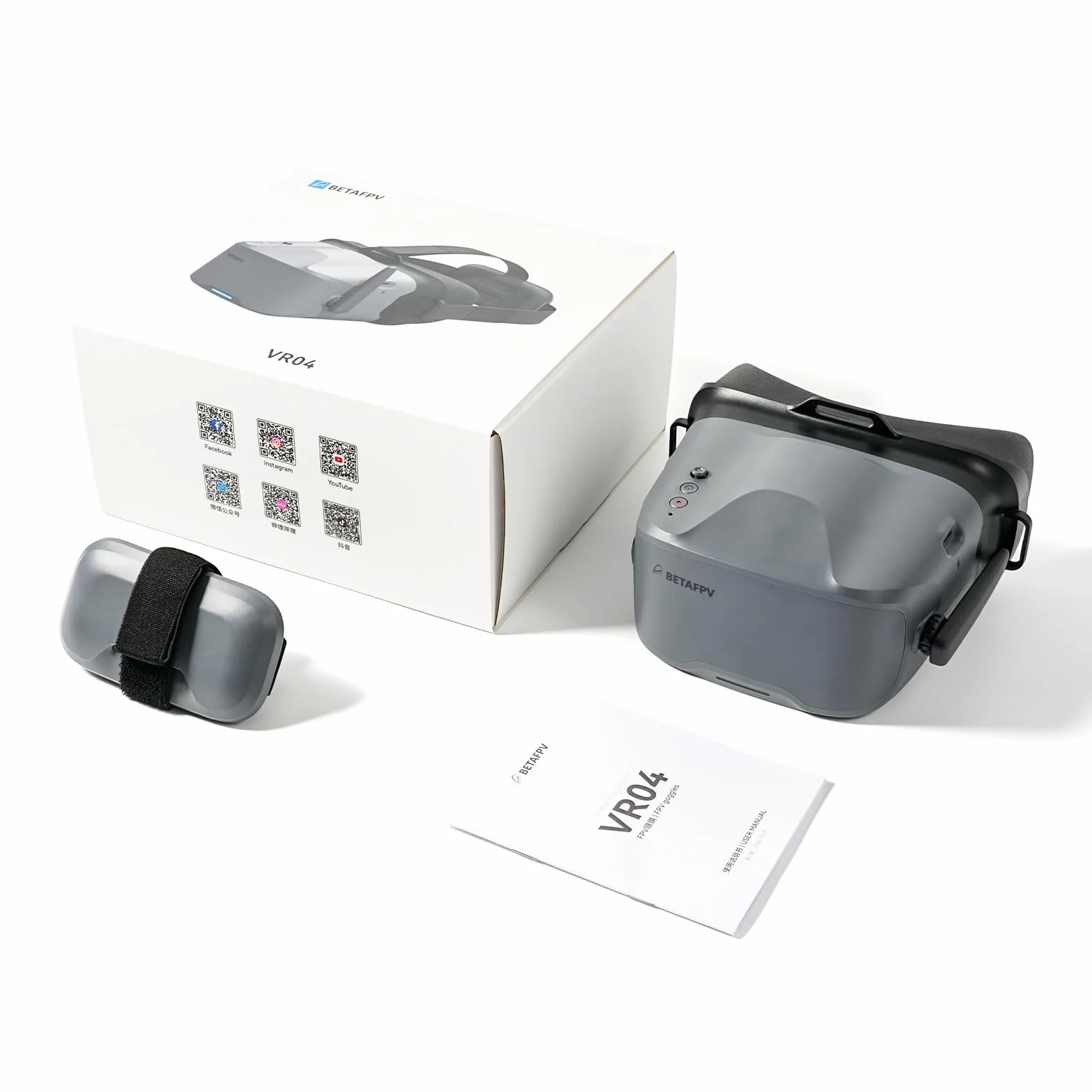 BETAFPV VR04 FPV-Brille 5.8G 48 Kanäle 4.3 Zoll 480P DVR 2000mAh Akku
