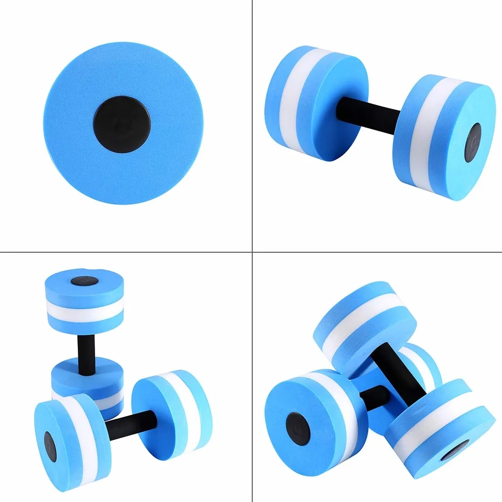 Lot de 2 haltères d'aquagym en mousse EVA pour l'aqua-fitness et l'hydrothérapie