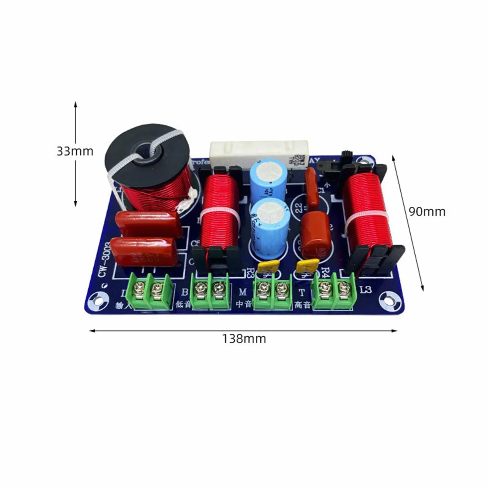 4 unités 3 voies 250 W 850/5200 Hz diviseur de fréquence DIY haut-parleur filtre circuit aigus graves médias HiFi stéréo Audio Crossover