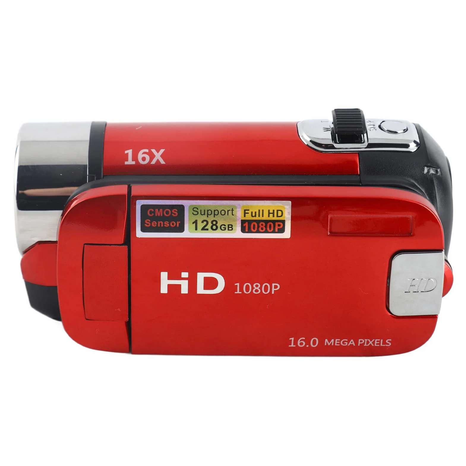 Qiilu Caméscope numérique, COMS Rotation Full HD 270 ° 1080P 16X Haute définition Caméra vidéo DV Photo et Caméscopes numérique pour Enfants/Adolescents/Élèves/Débutants/Les