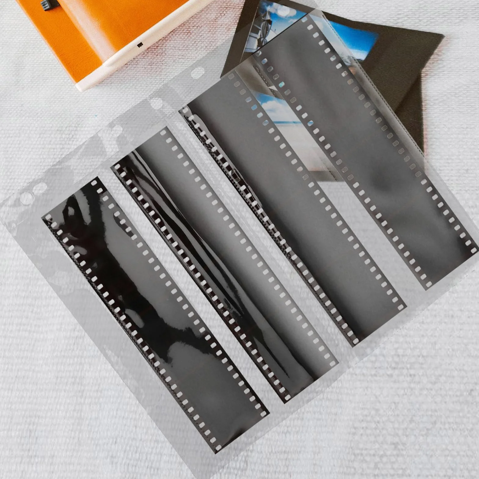 Lot de 10 Set de Set de Pochettes à Documents Robustes pour Films Négatifs et Diapositives, Design Élégant, Étanches, Faciles à Transporter, pour Archivage Photo Familial