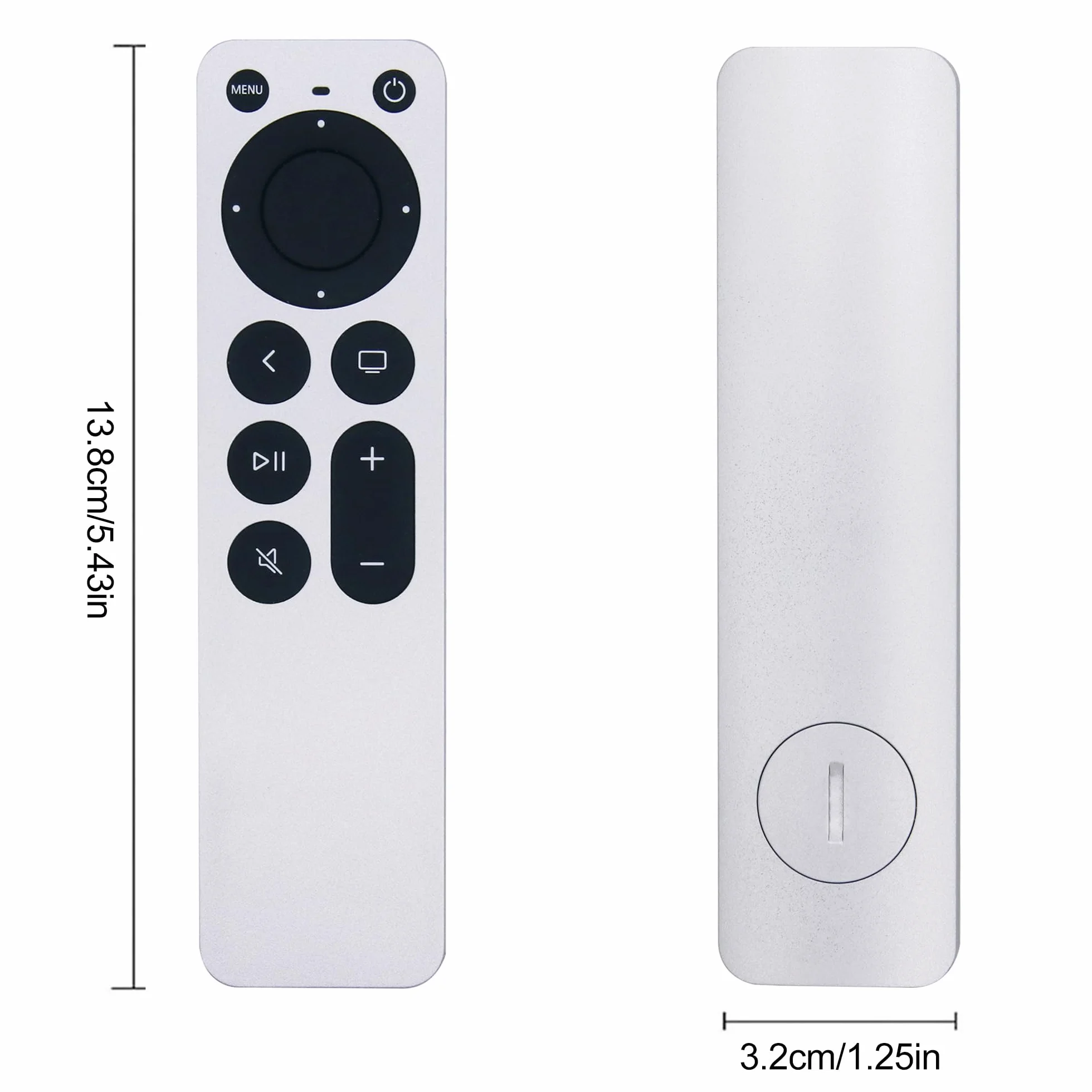 Télécommande de Remplacement pour Apple TV 4K Gen 1 2 3 4 Controller A1156 A1427 A1469 A1378 Apple TV2 TV3 Universelle/Plastique