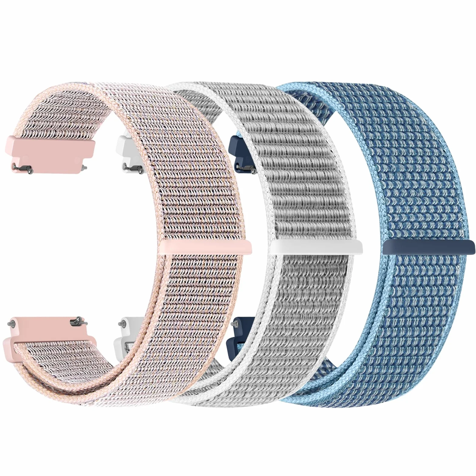20mm Bracelet Montre en Nylon pour Garmin Forerunner 55/165/245/645/Vivoactive 6/5/Garmin Venu/Venu 2 Plus/Amazfit Active 2/Active/Polar Ignite 3/lgnite 2/Unite/COROS APEX 2/Pace 2 Bracelet