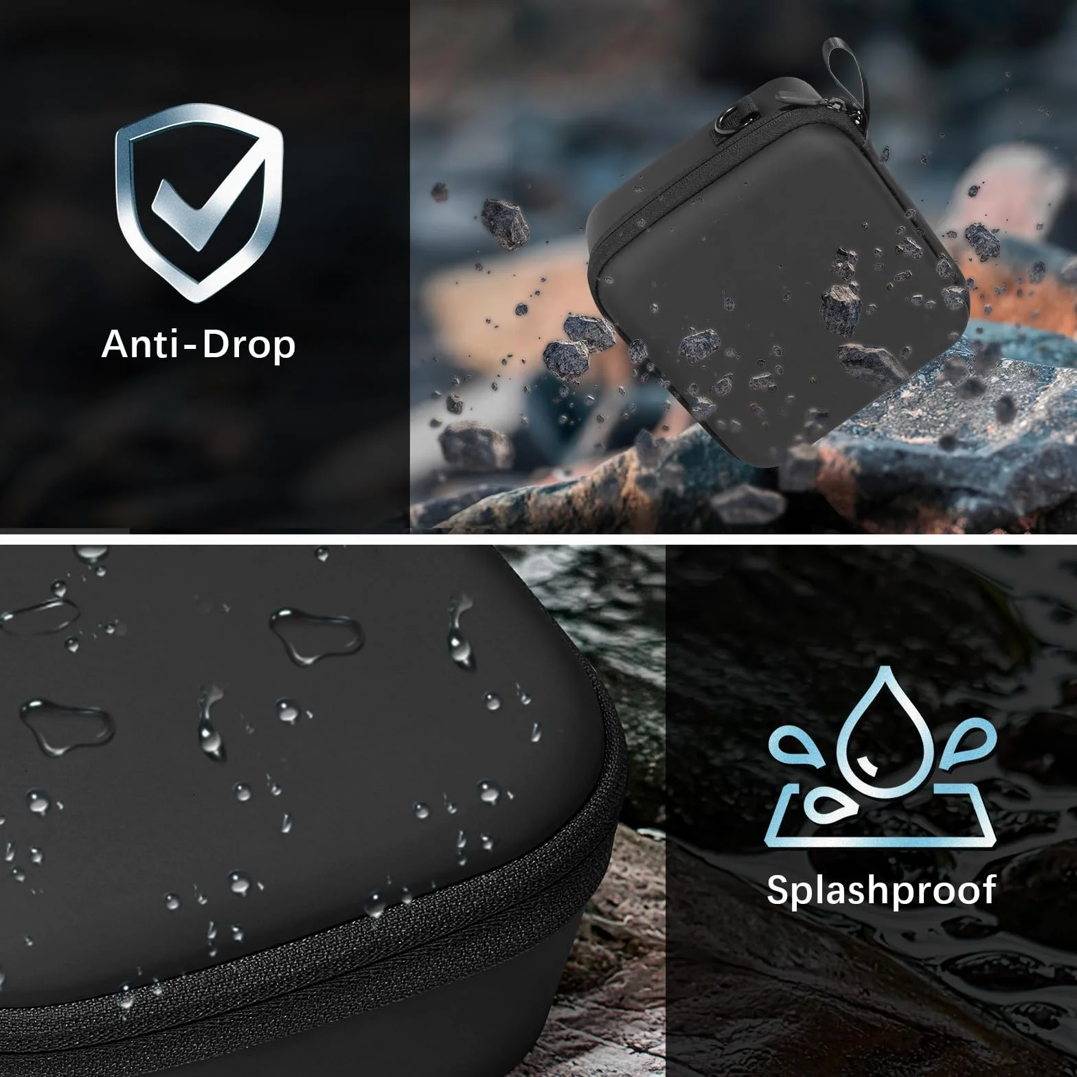 FPVtosky Neo 2 Étui de Voyage, Sac de Voyage en PU Portable pour Accessoires de Drone DJI Neo 2 [Seulement Le Sac]