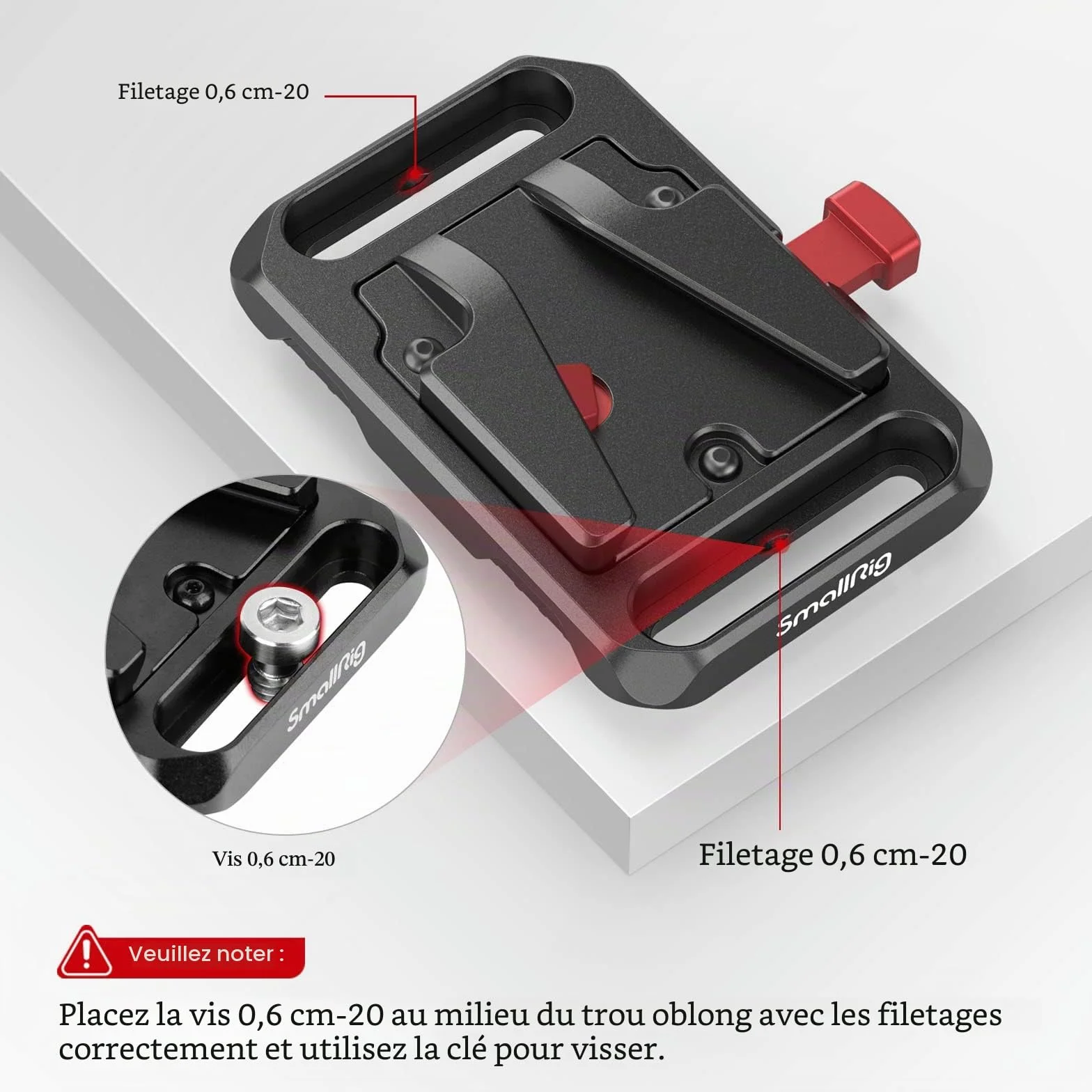SMALLRIG Mini V Mount Plaque de Batterie - 2987