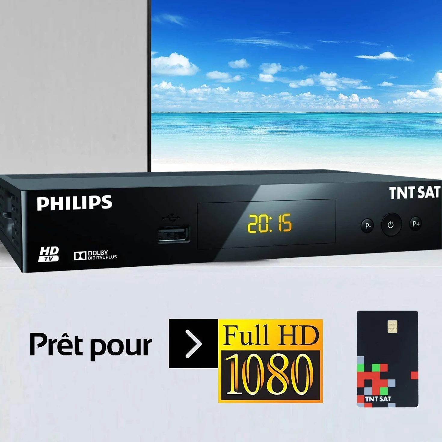 TNTSAT Decodeur TNT Satellite Recepteur Dsr 3231t HD Astra USB HDMI MPEG4 Full HD 1080P